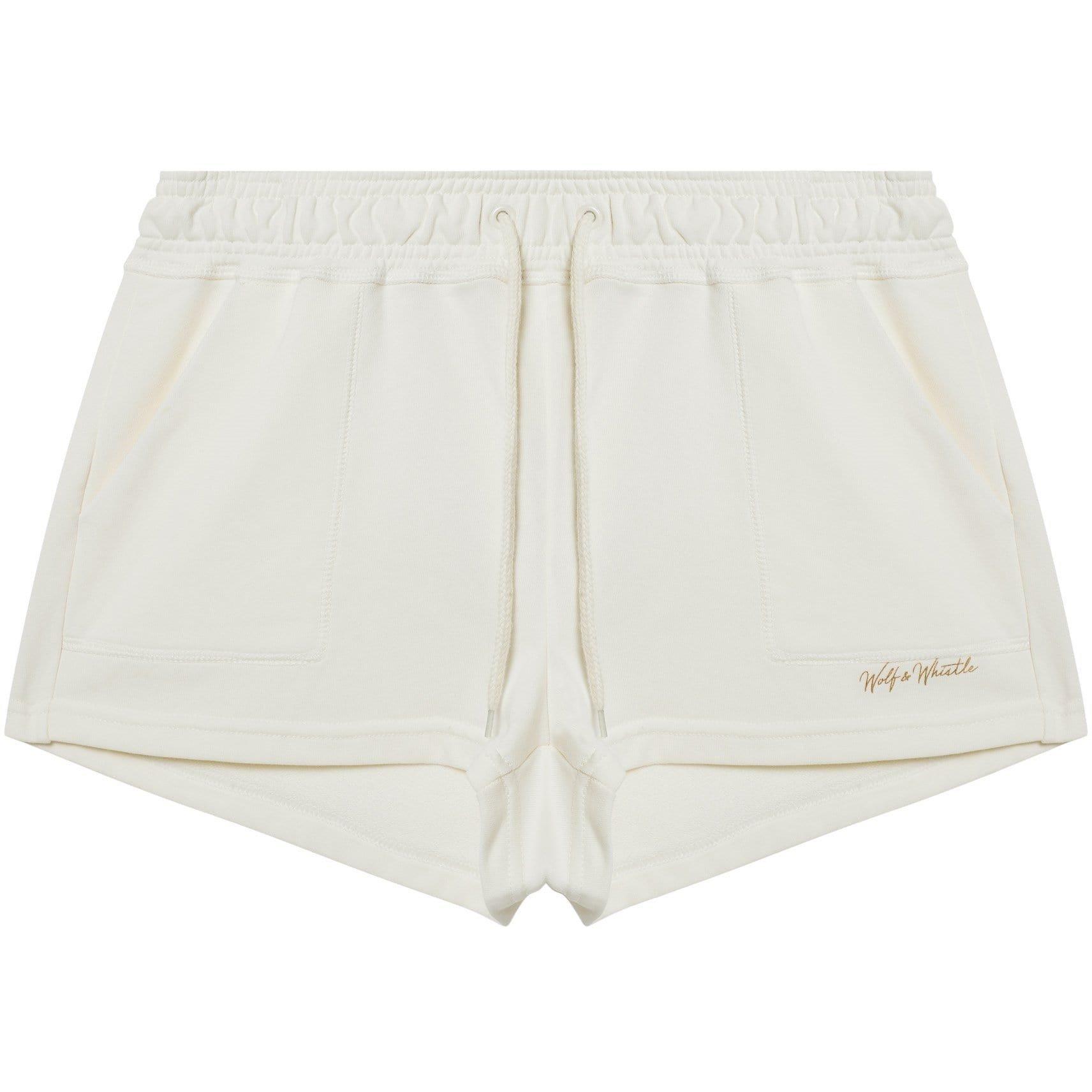 White - Wolf and Whistle - Winter White Tie Waist Shorts - 4