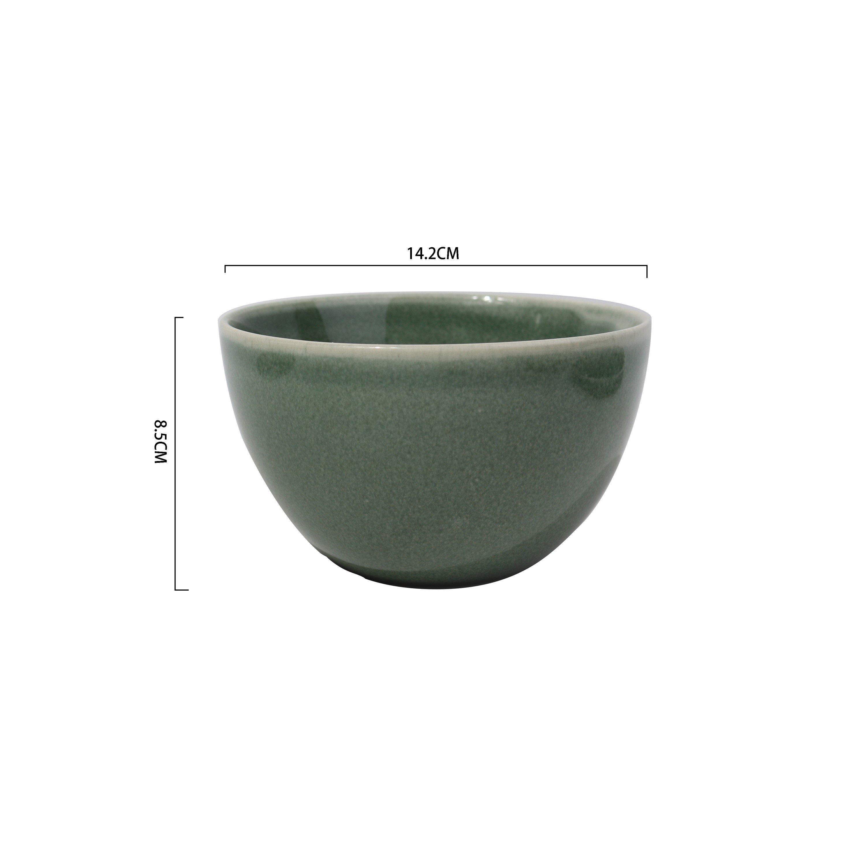 Green - Waterside - 12pc Green Reactive Glaze Dinner Set - 5