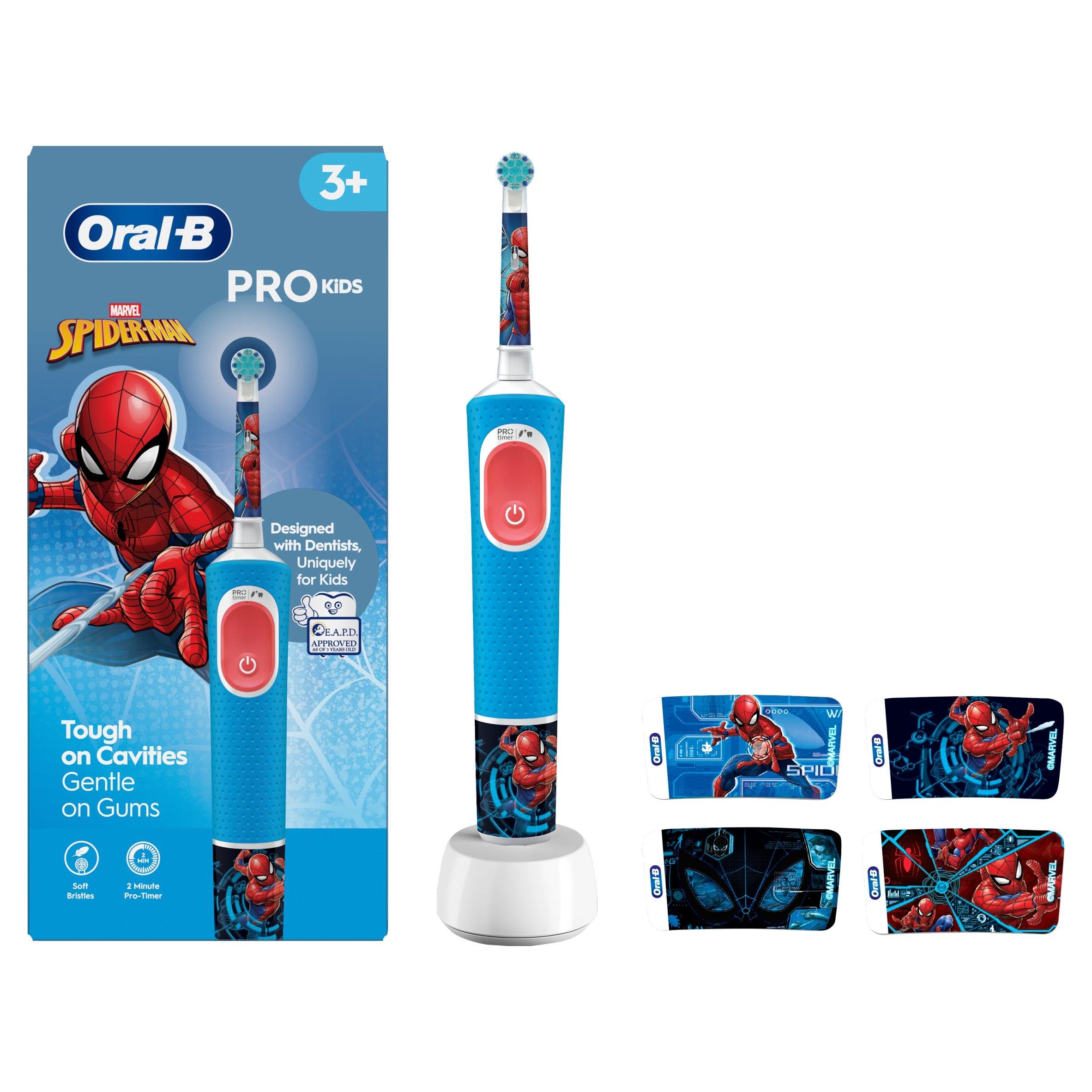 Oral B Oral-B Kids Spiderman Vitality Pro Toothbrush | Sports Direct