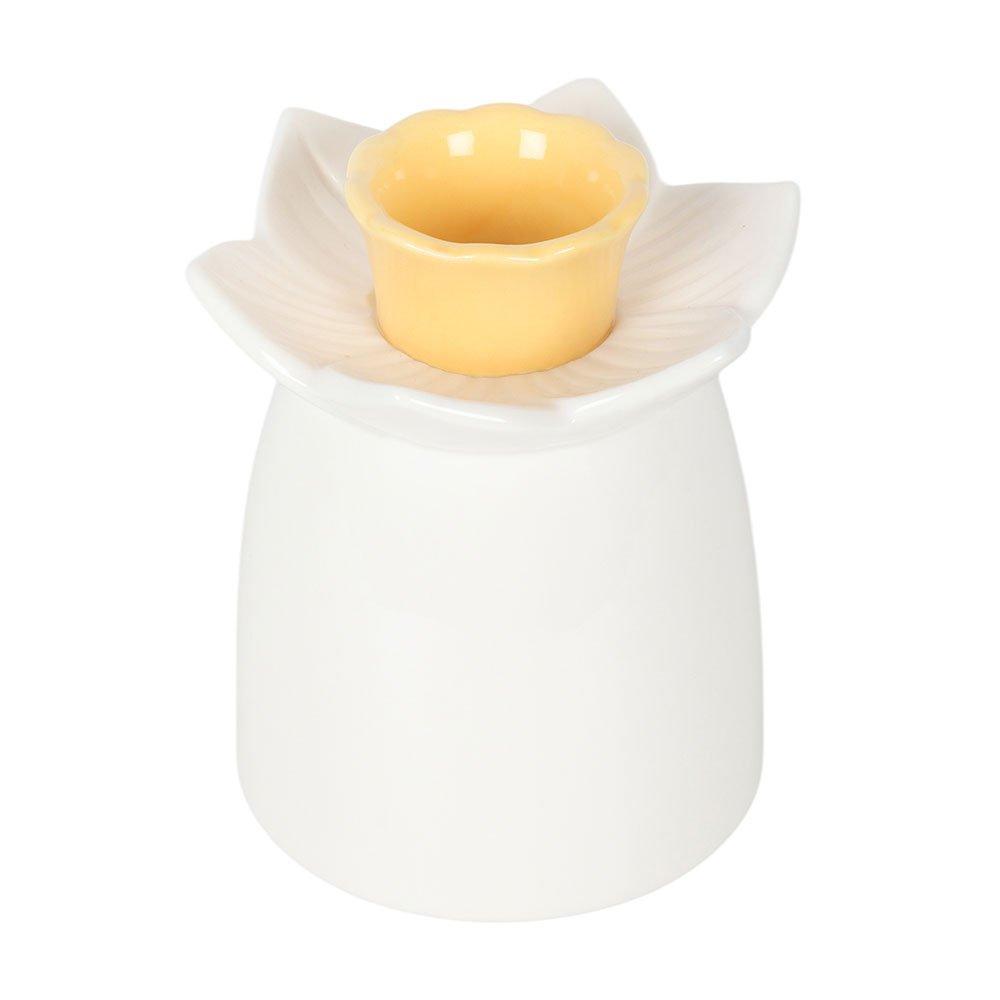 White - Something Different - White Daffodil Oil Burner and Wax Warmer - 2