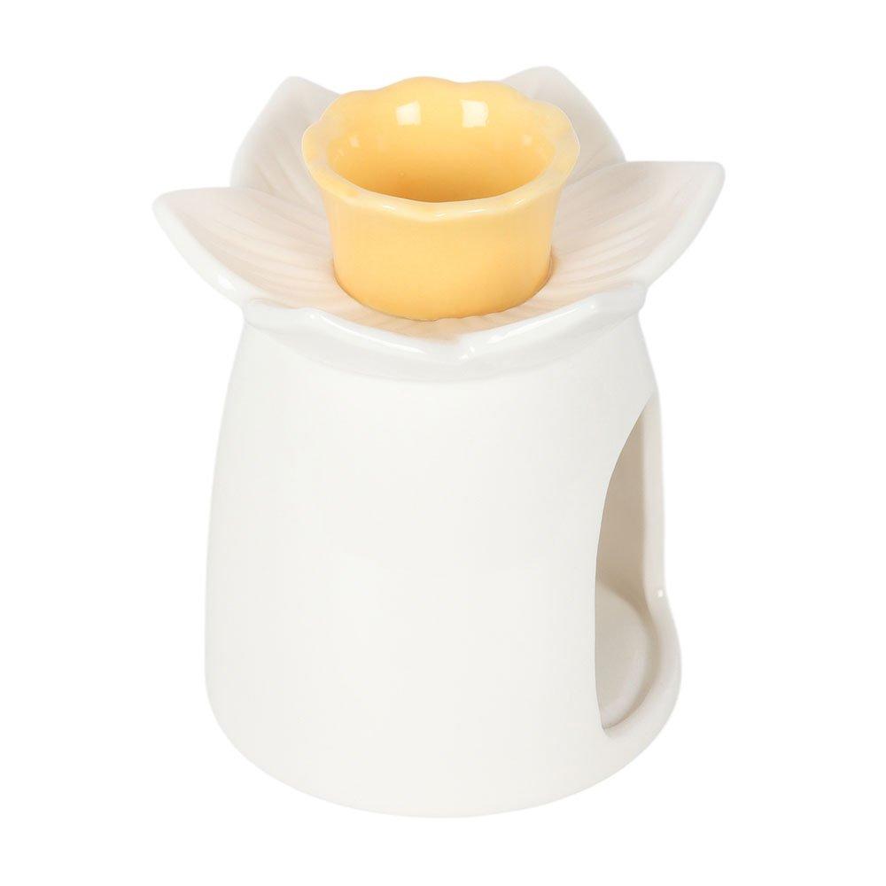 White - Something Different - White Daffodil Oil Burner and Wax Warmer - 3
