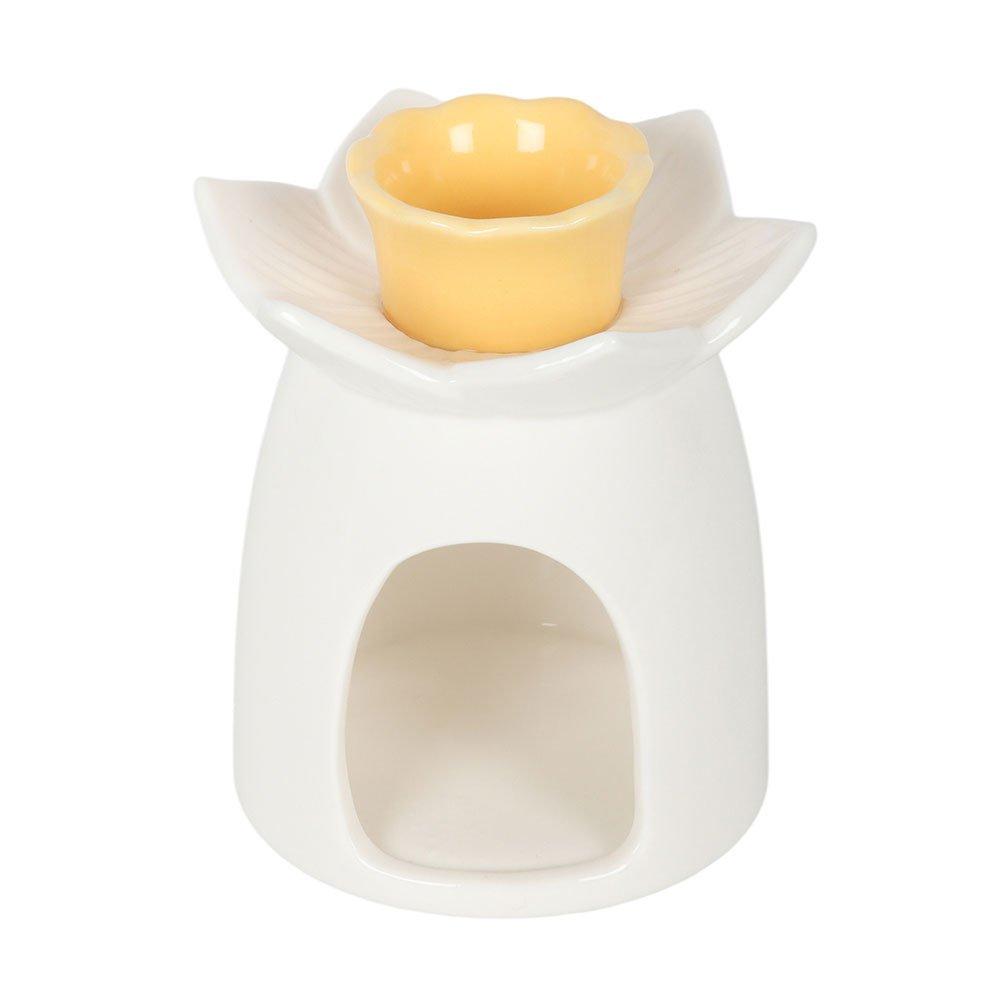 White - Something Different - White Daffodil Oil Burner and Wax Warmer - 4