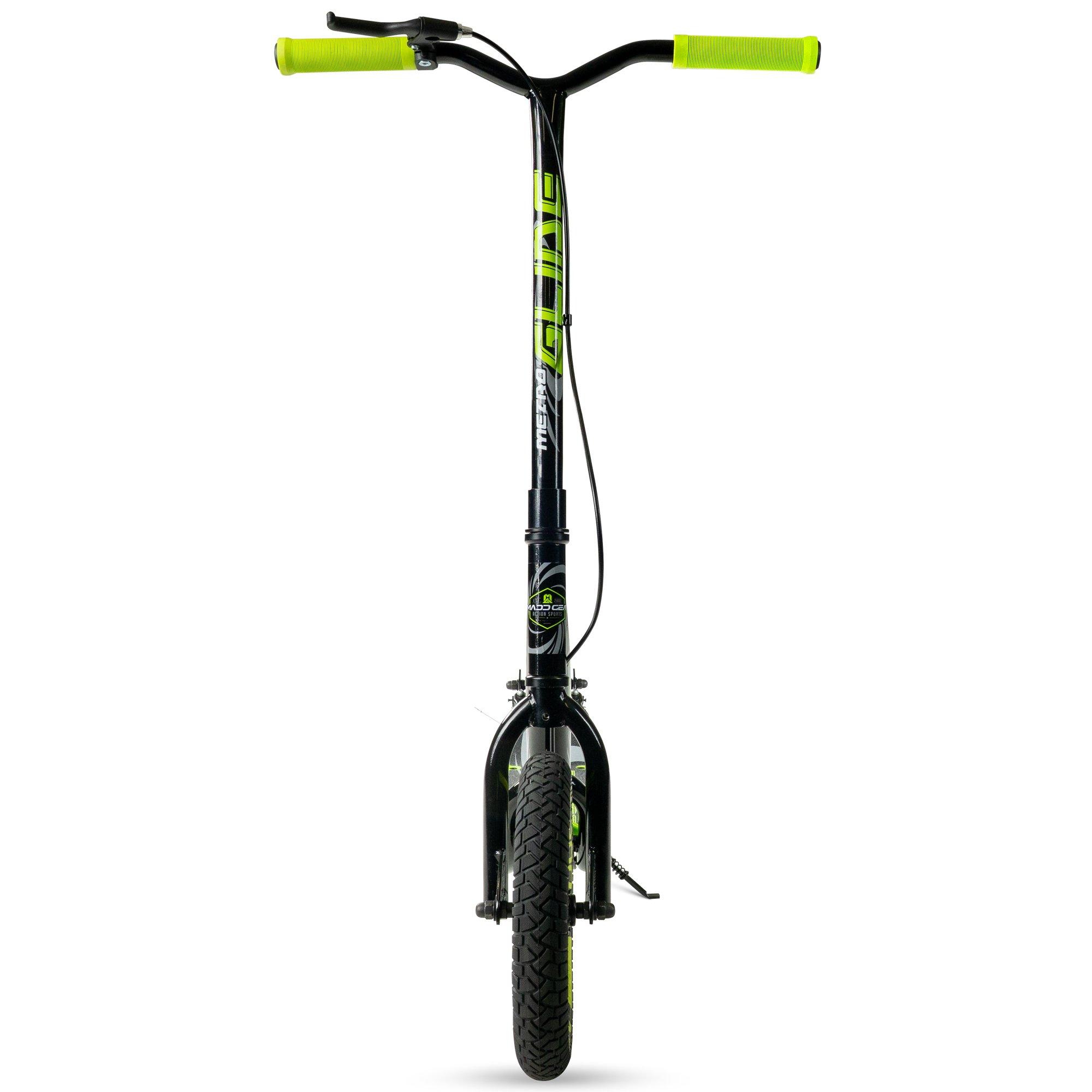 Black/Lime - Madd Gear - METRO GLIDE SCOOTER AIR TYRES FOR A SMOOTH RIDE - 3