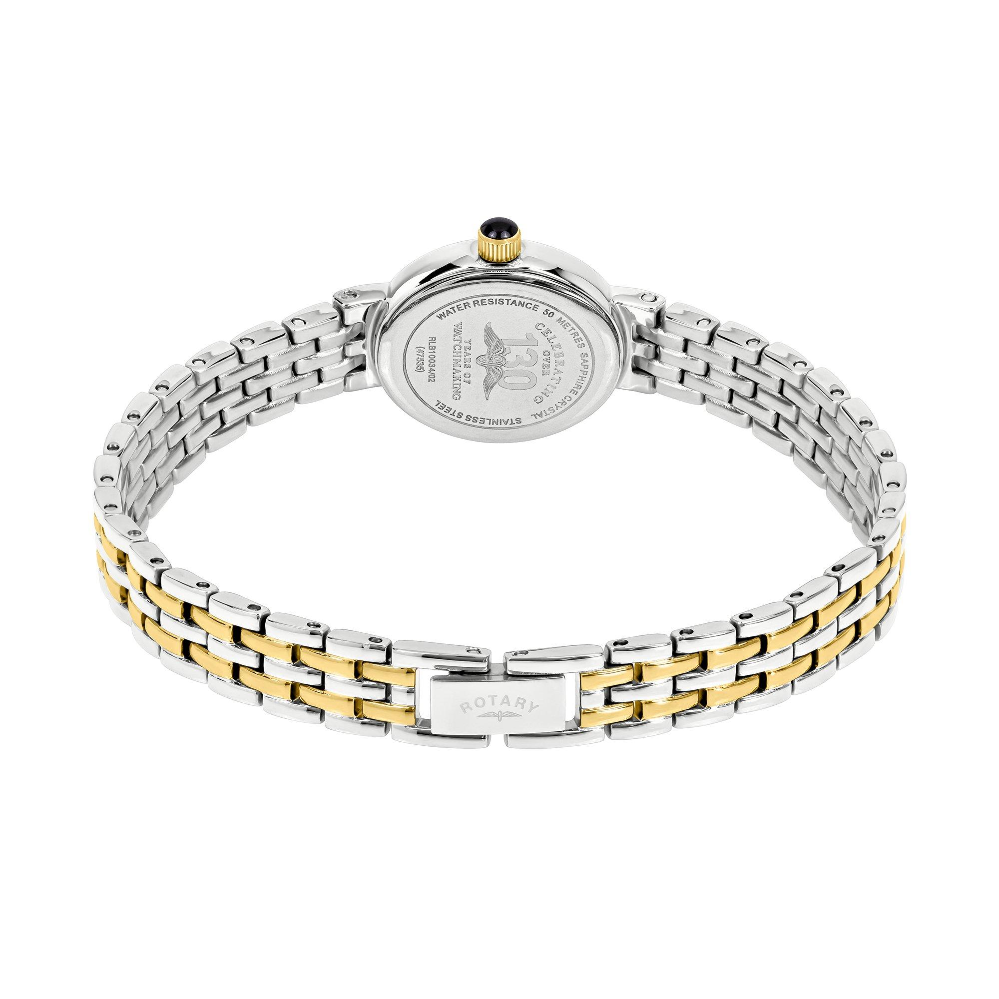 Silver - Rotary - Rotary Ladies Cocktail Two Tone SS Bracelet Watch - 4