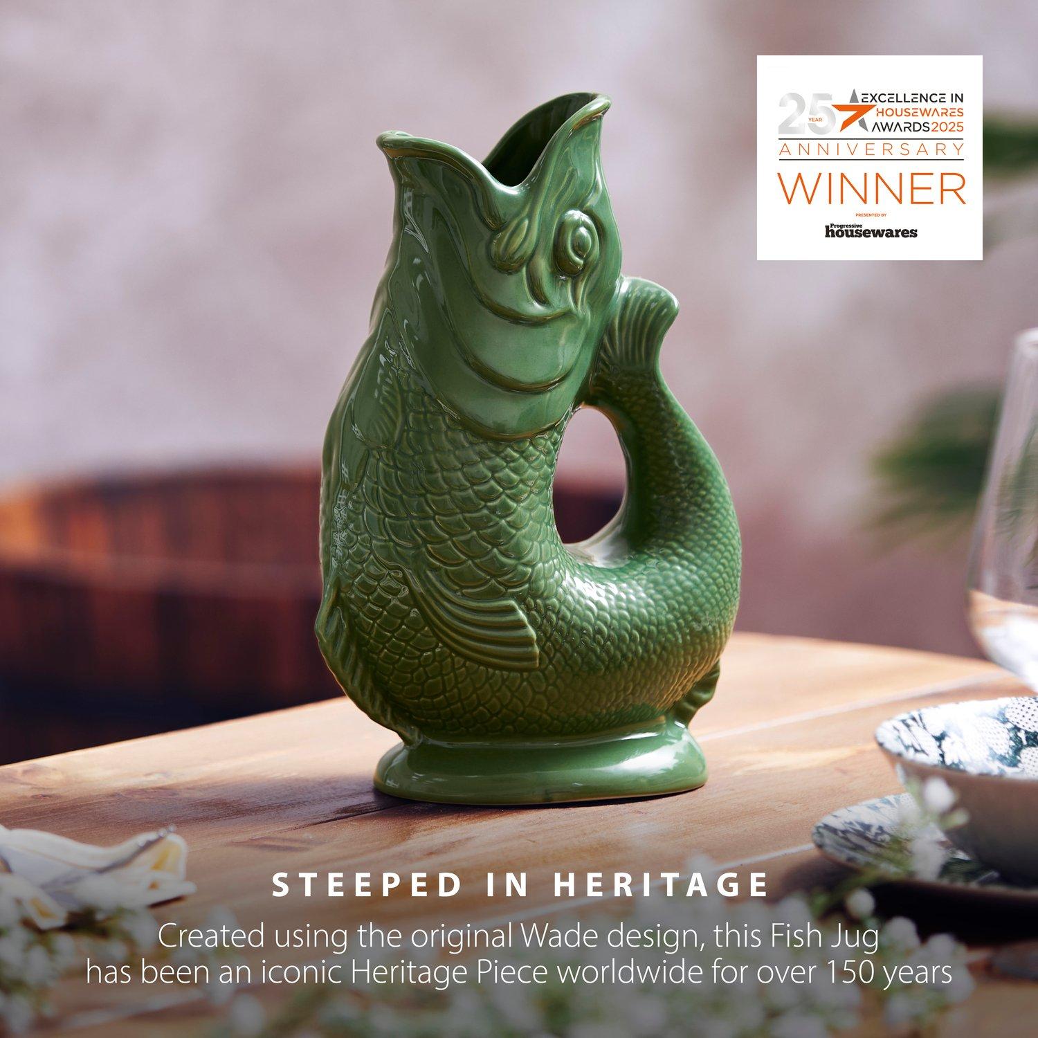 Green - WADE - Wade Fish Jug 0.6L Forest Green - 3