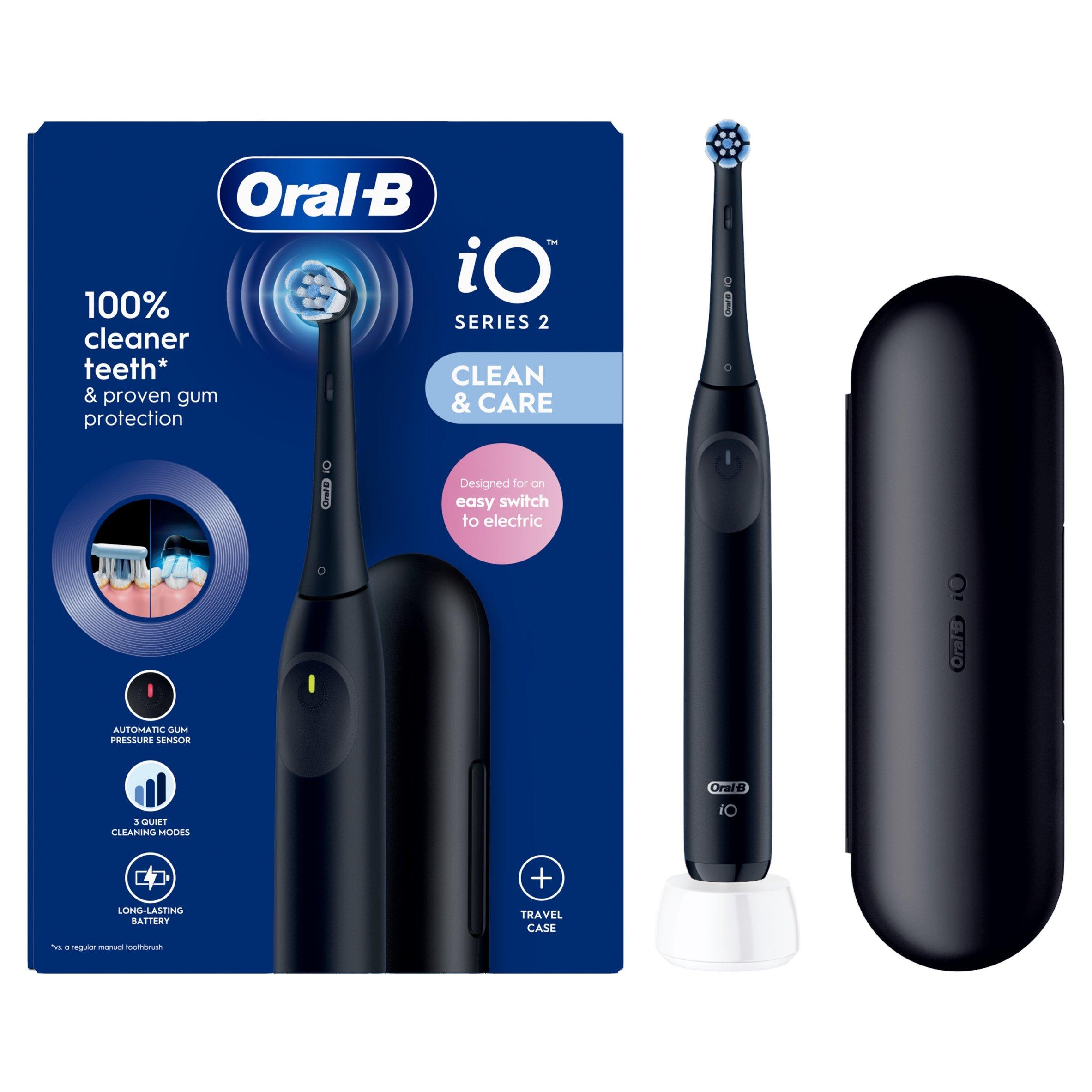 Oral-B iO2 Electric Toothbrush 3 Modes Rechargeable Travel Case Night Black - Image 29
