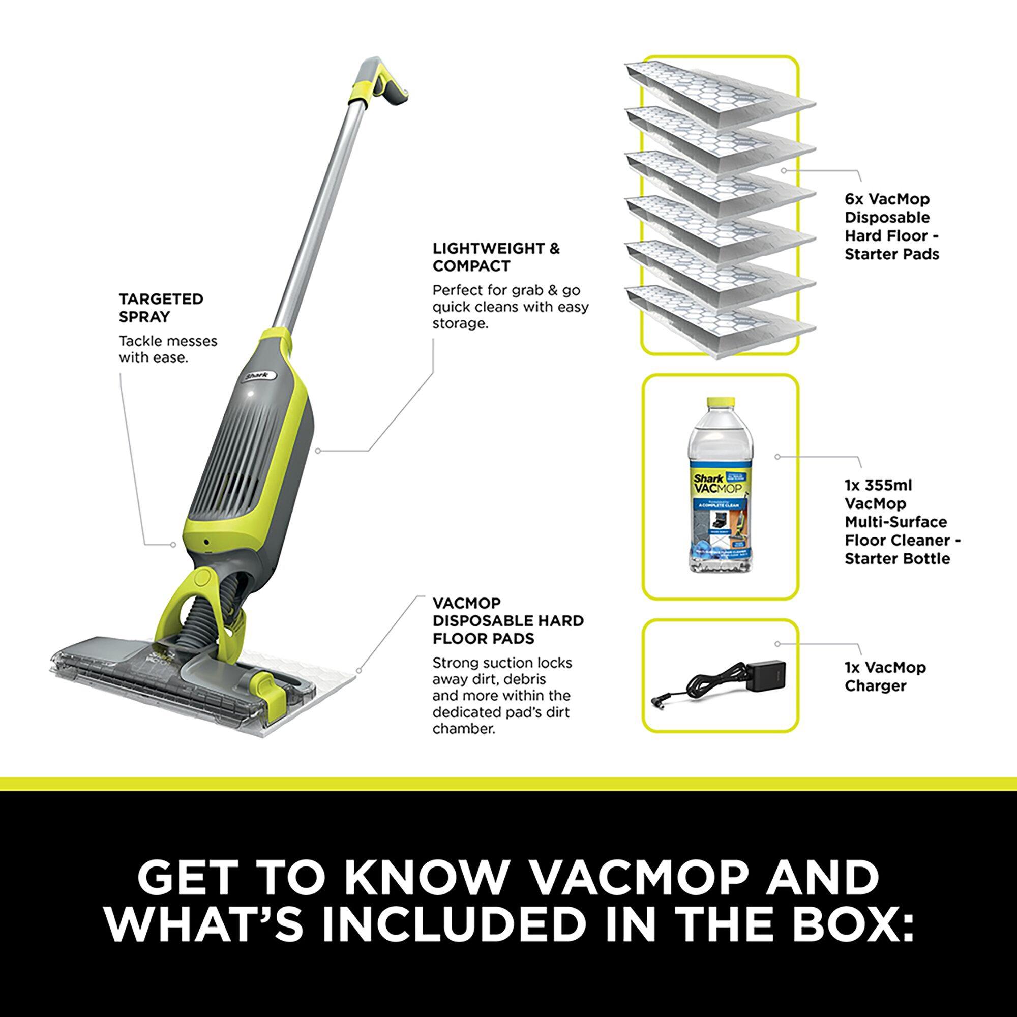 Grey - Shark - Shark VacMop Cordless 2-in-1 Vacuum Mop with Targe - 7