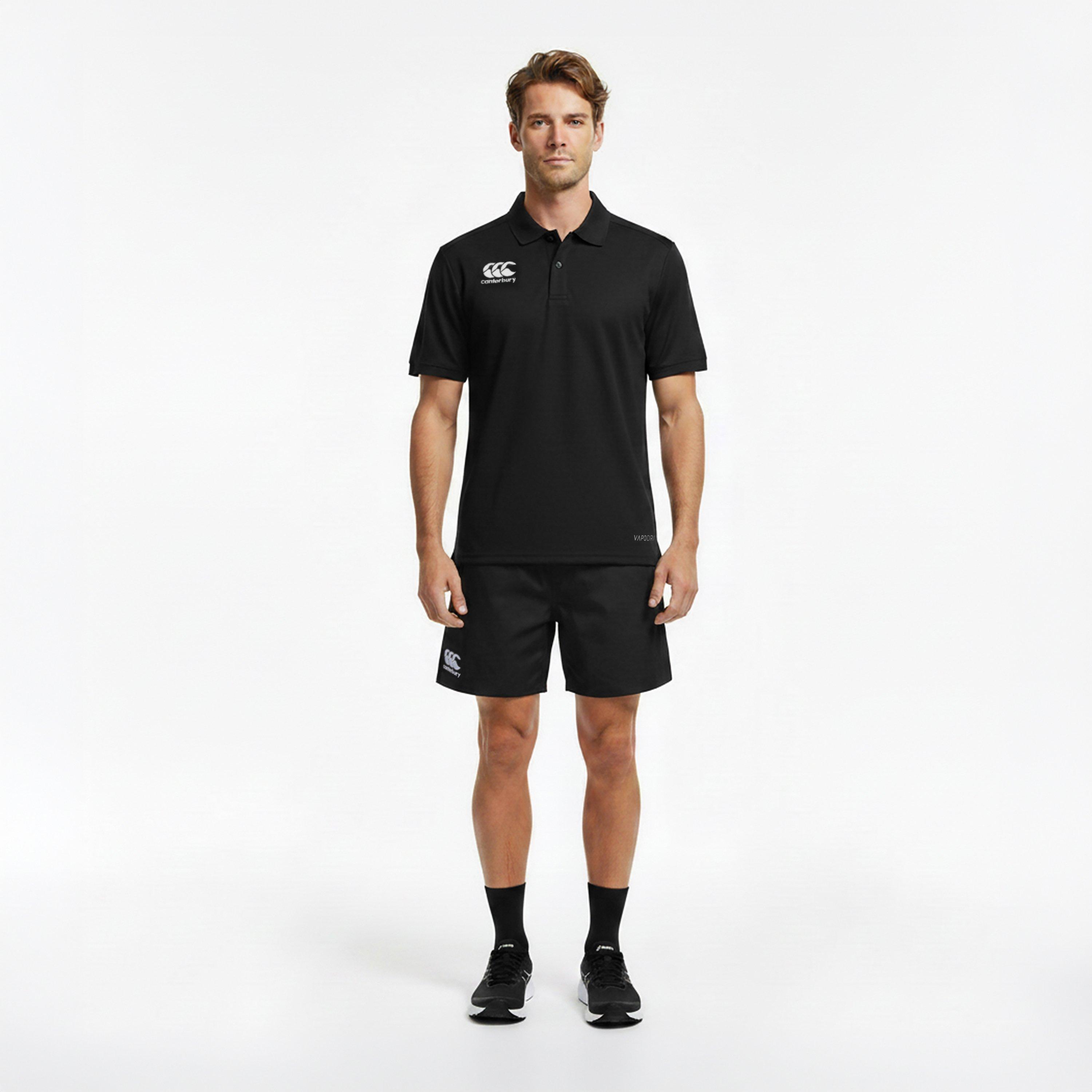 Black - Canterbury - Mens Club Dry Short Sleeve Rugby Performance Polo - 5