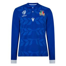 Macron Macron Italy Rugby Home Polo Shirt 2023 2024 Adults