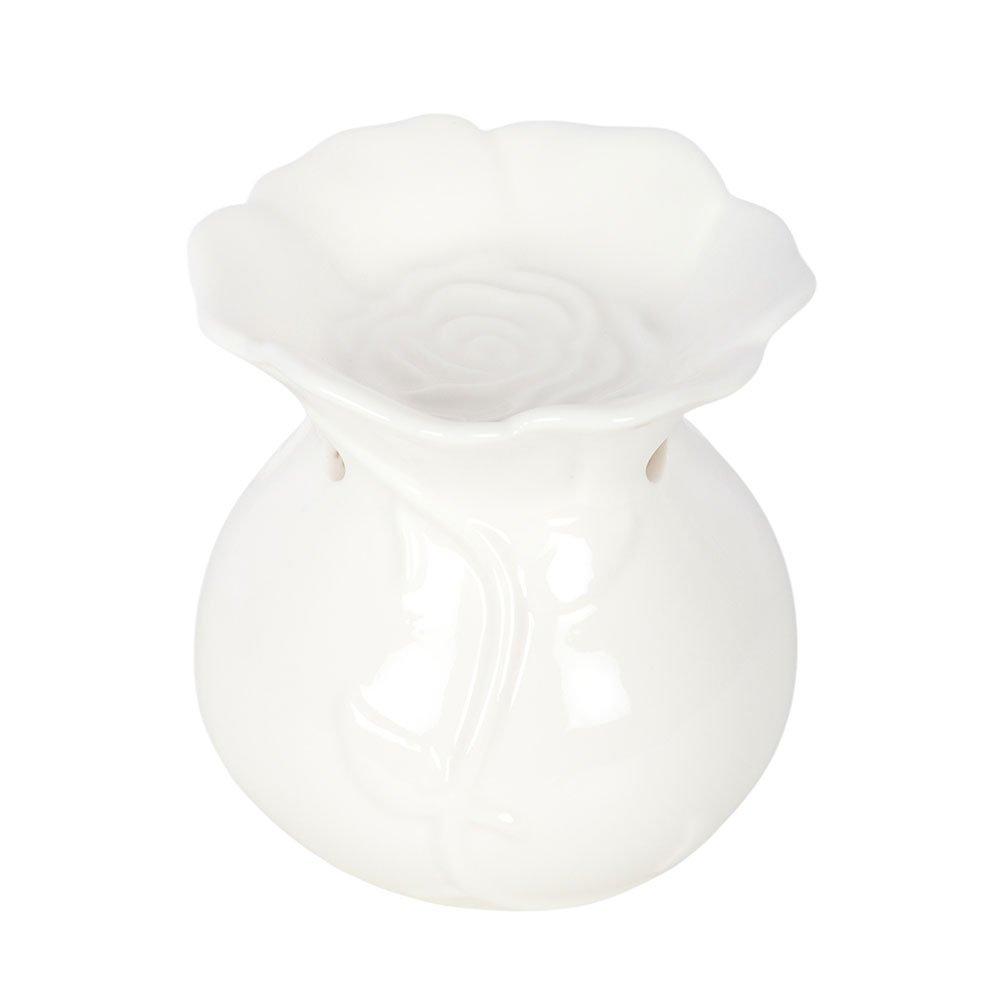 White - Something Different - White Rose Oil Burner - 2