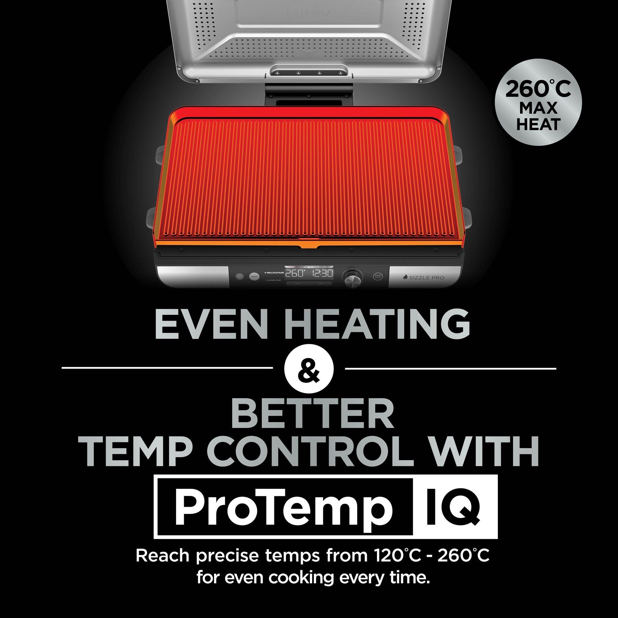 Silver - Ninja - Sizzle Pro XL Grill & Flat Plate GX101UK - 15