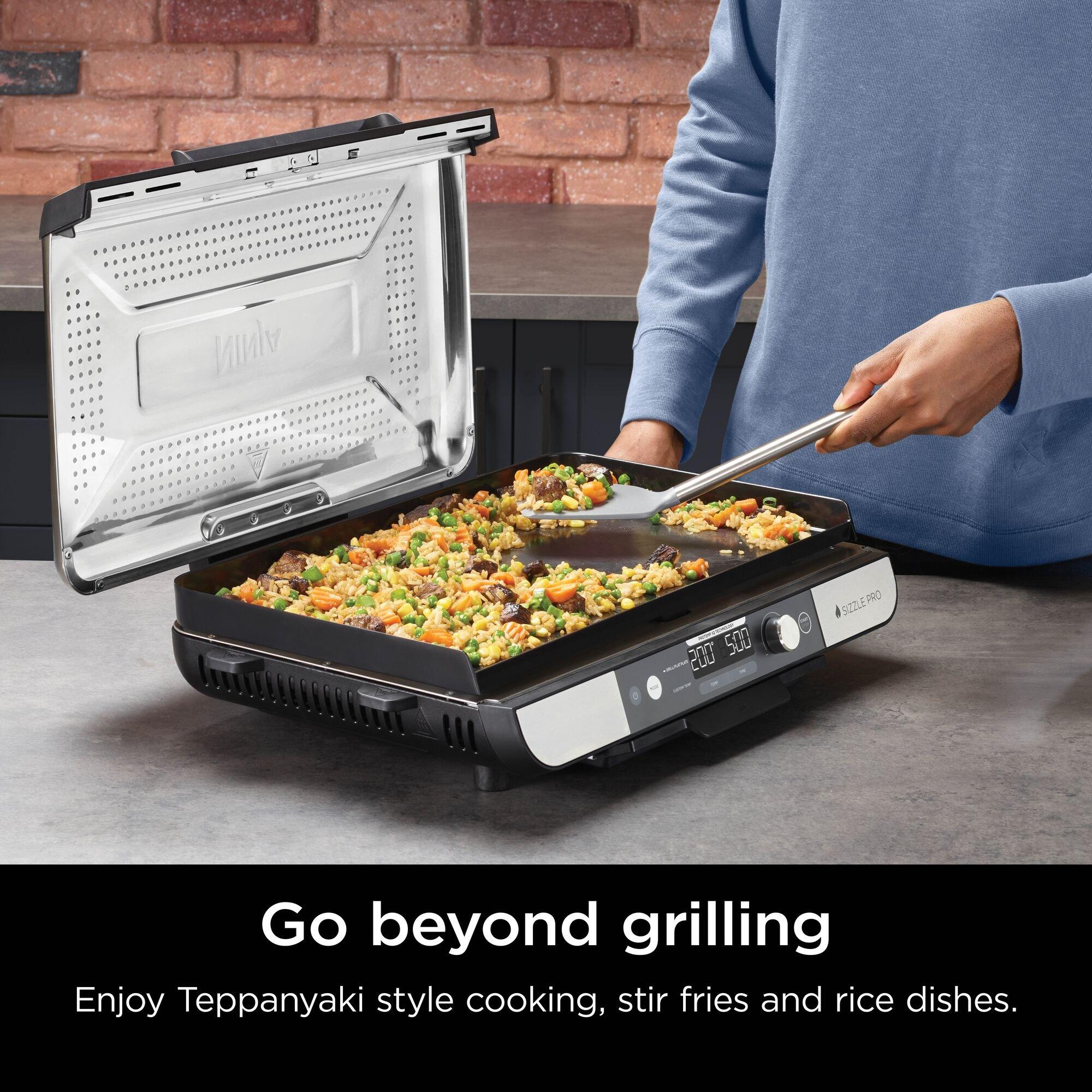 Silver - Ninja - Sizzle Pro XL Grill & Flat Plate GX101UK - 10