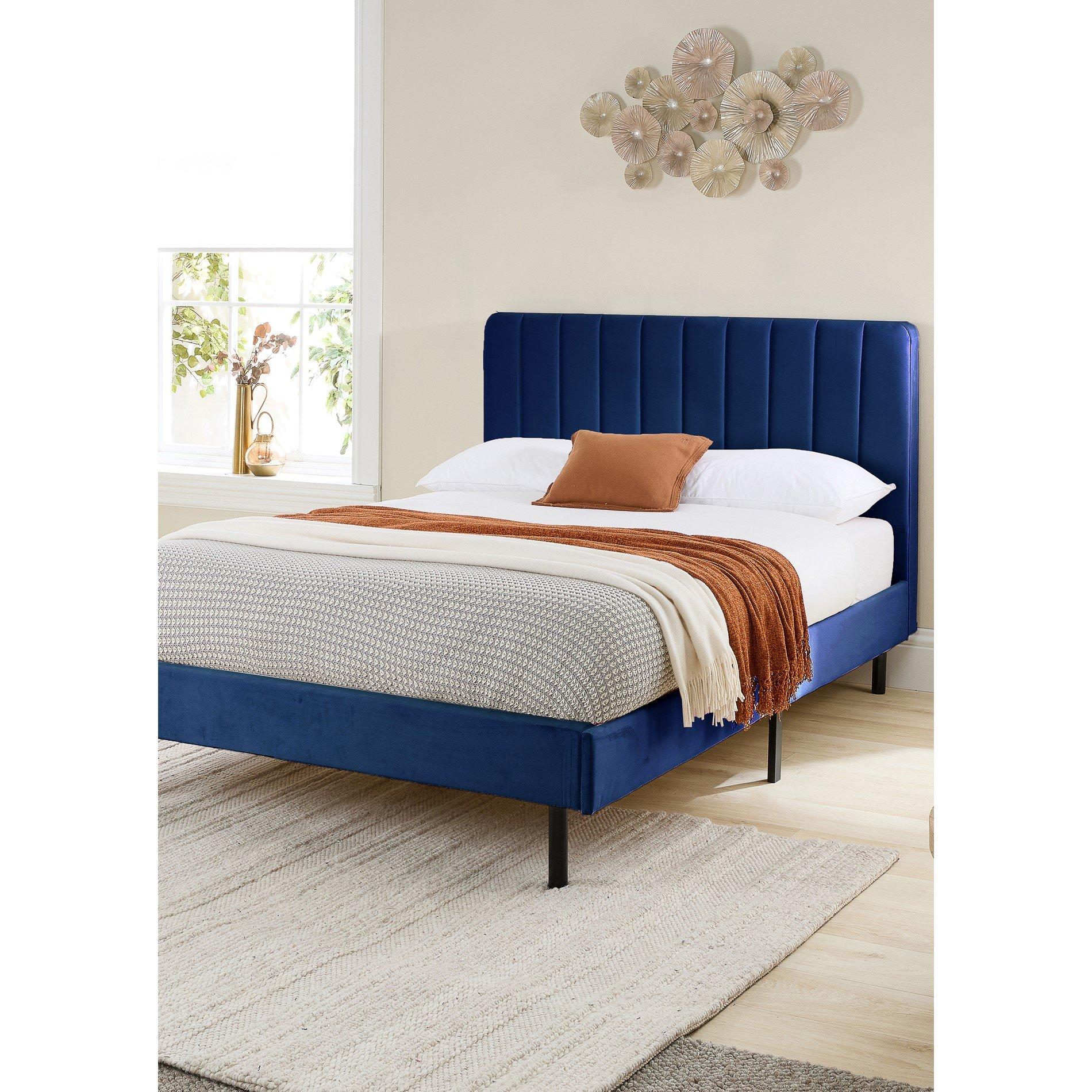 Blue - Aspire - Rosella Upholstered Bed - 1
