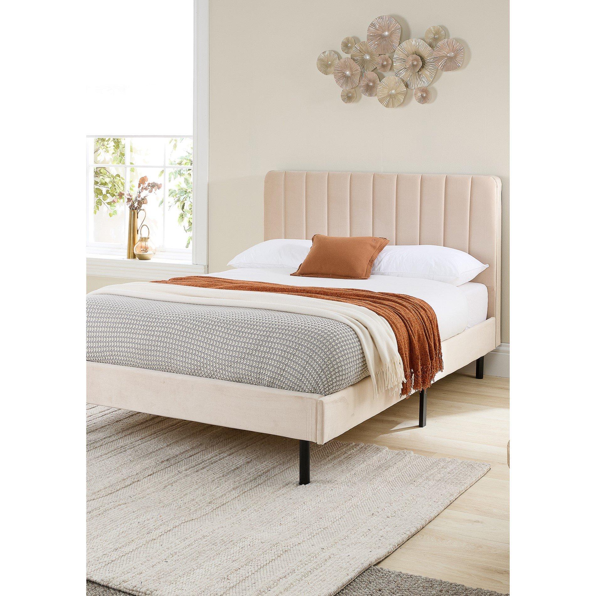 Aspire  Rosella Upholstered Bed - Cream - Super King