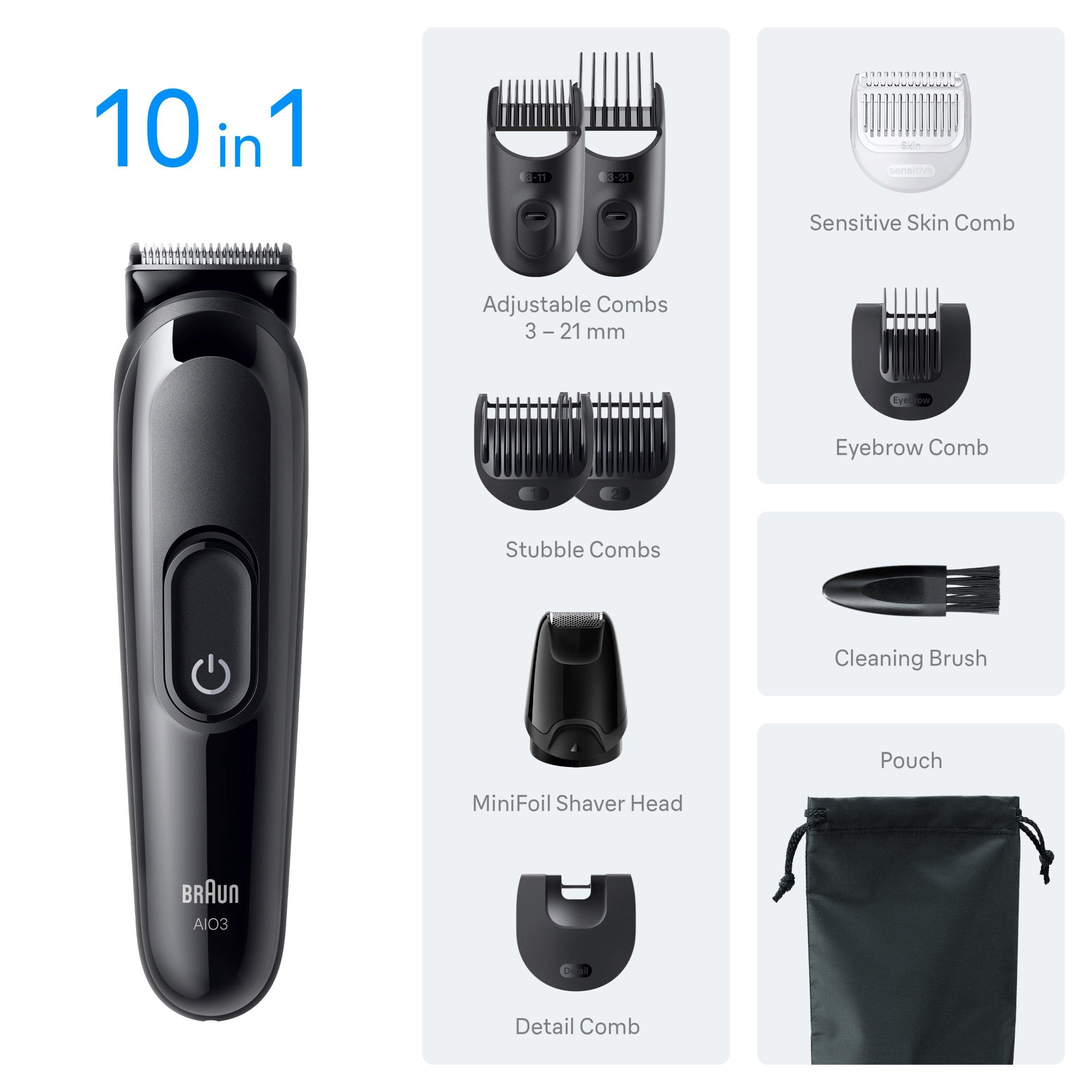 Black - Braun - Braun AIO3560 All-in-one Trimmer BLK - 8