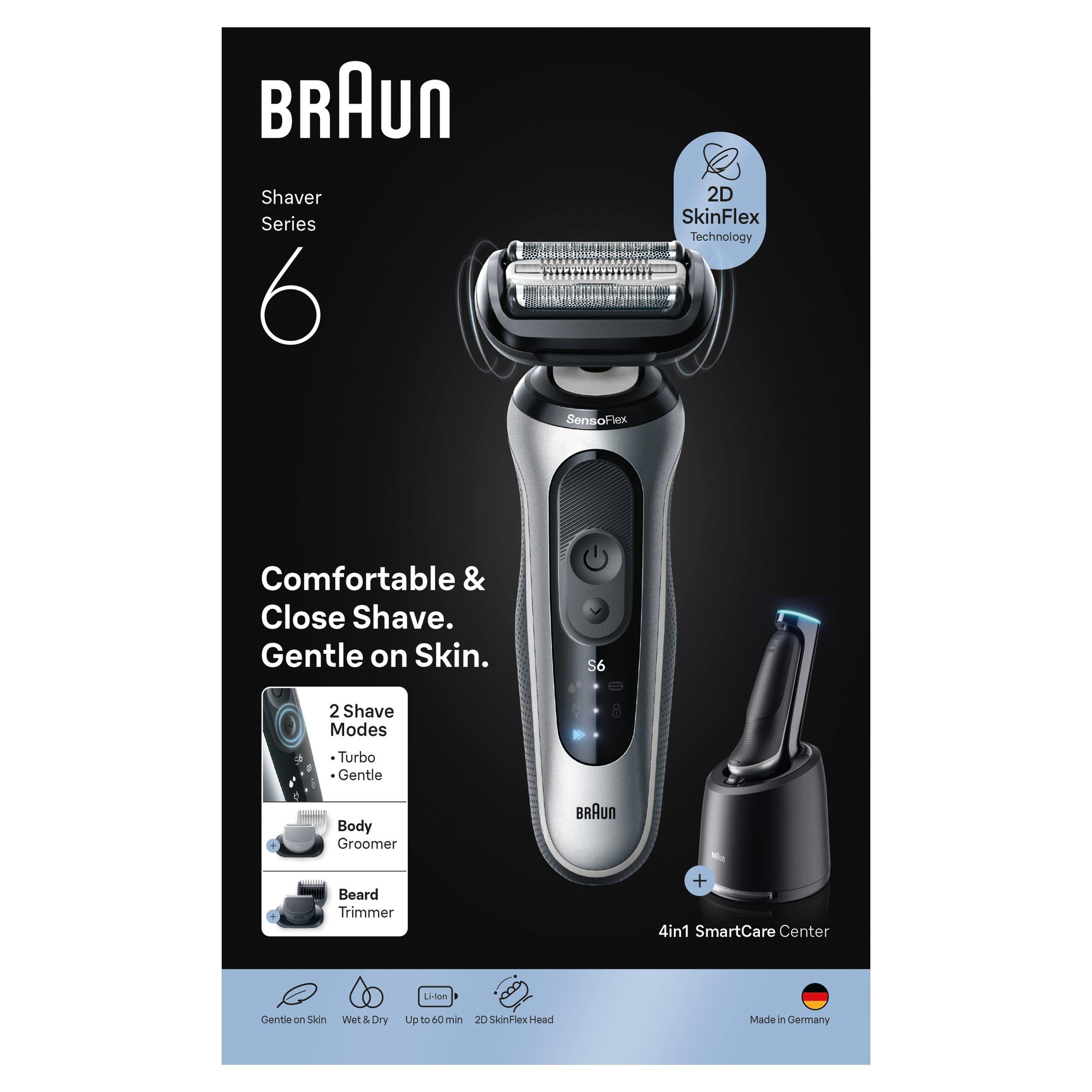 Silver - Braun - Braun Series 6 Electric Shaver 62-S7650CC Silver - 7