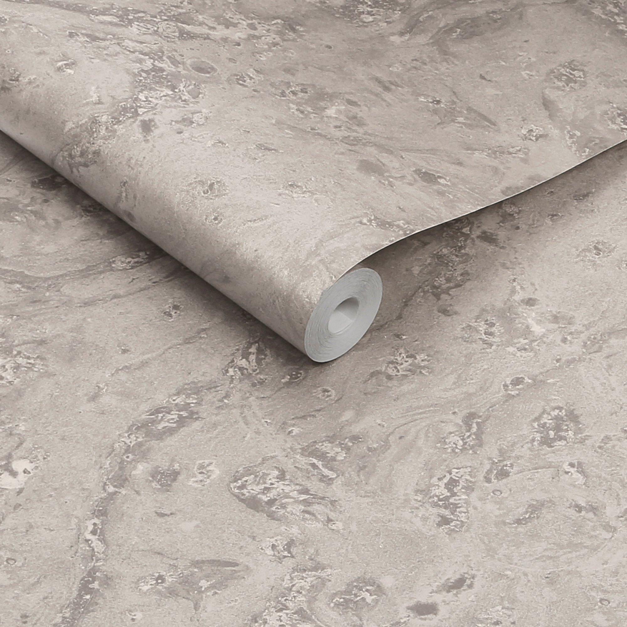 Grey - Abigail Ahern - Boheme Marble Dove Wallpaper - 3
