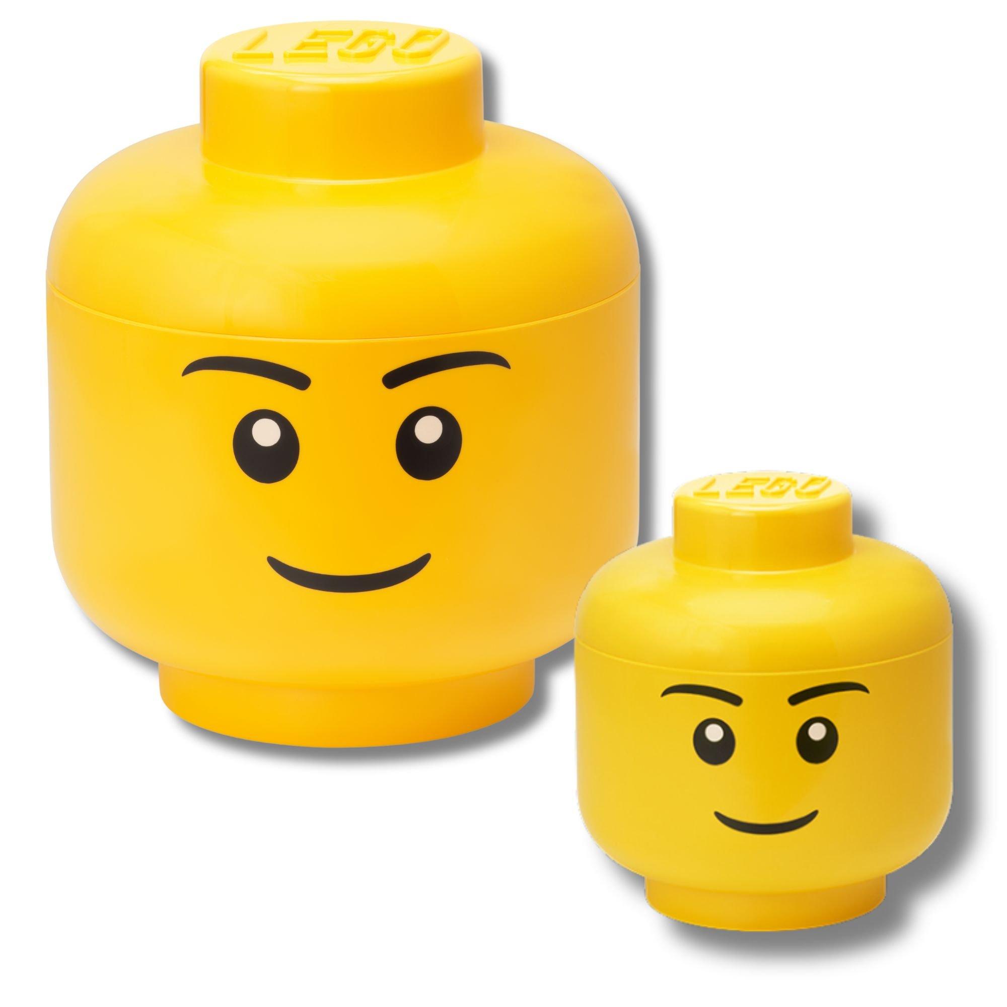 Lego® Unisex Bright Yellow Lego Boy Storage Head Set In - Image 6