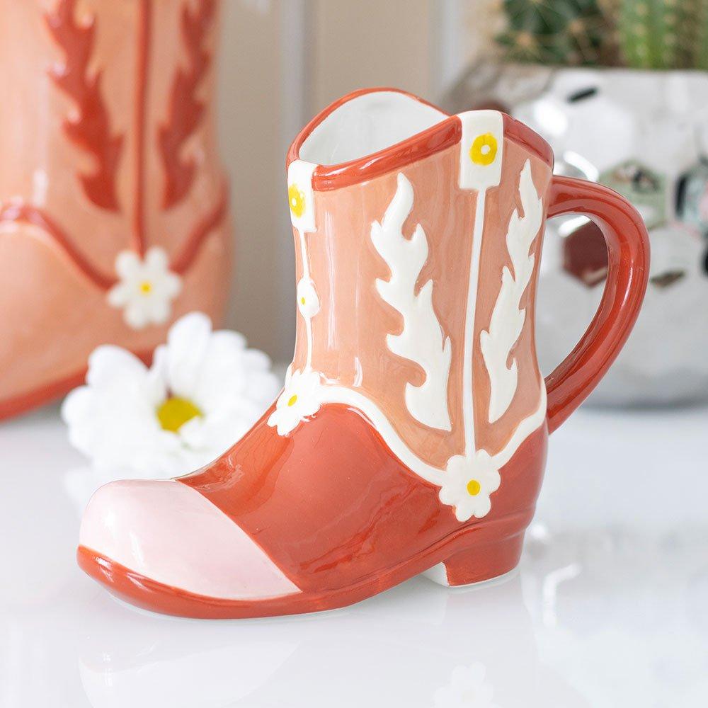 Pink - Something Different - Pink Cowboy Boot Shaped Mug - 1