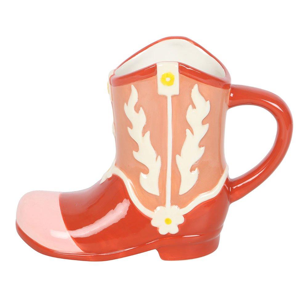 Pink - Something Different - Pink Cowboy Boot Shaped Mug - 3