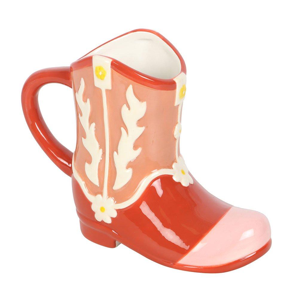 Pink - Something Different - Pink Cowboy Boot Shaped Mug - 4