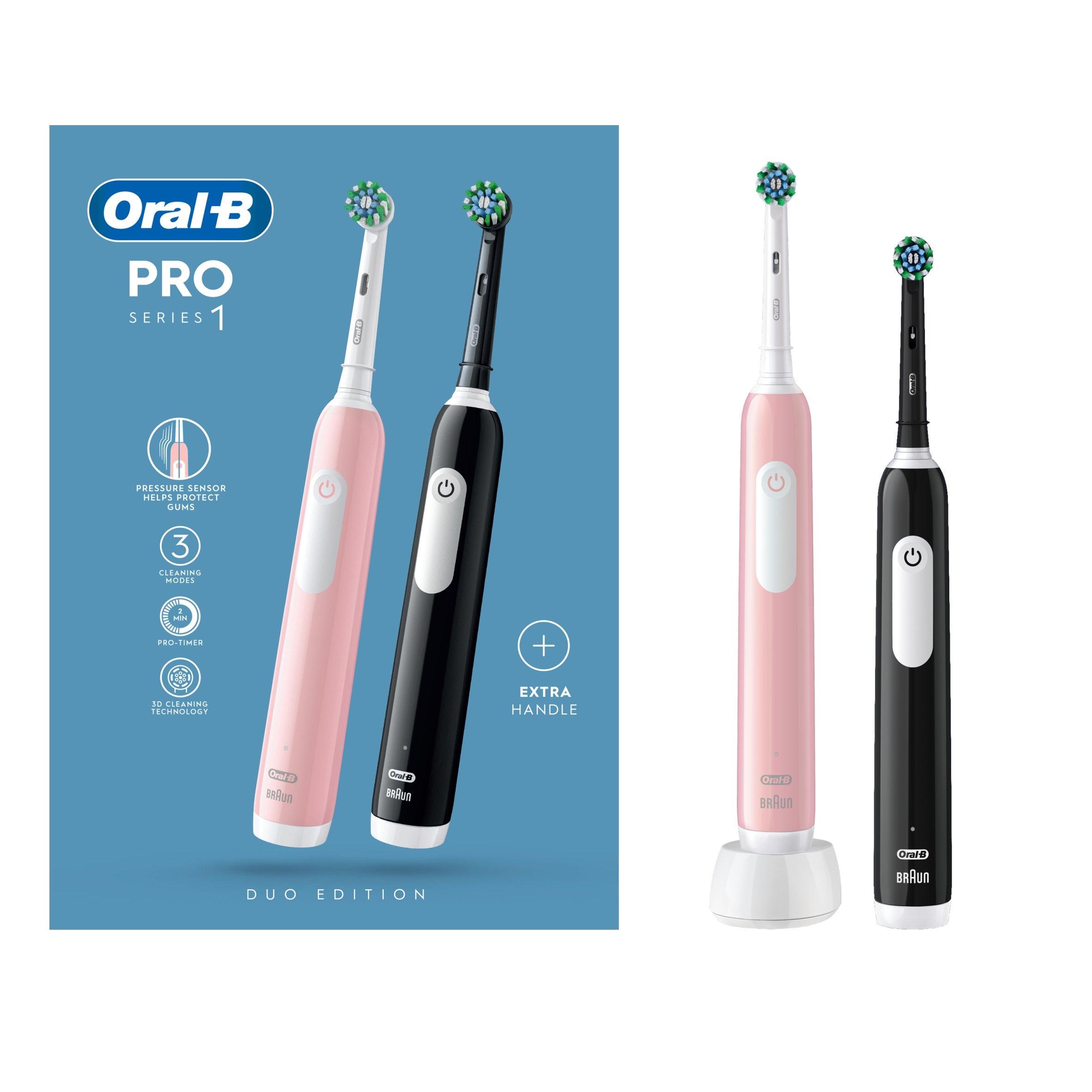 Black & Pink - Oral B - Oral-B Pro Series 1 Black & Pink Duo Toothbrushes - 1
