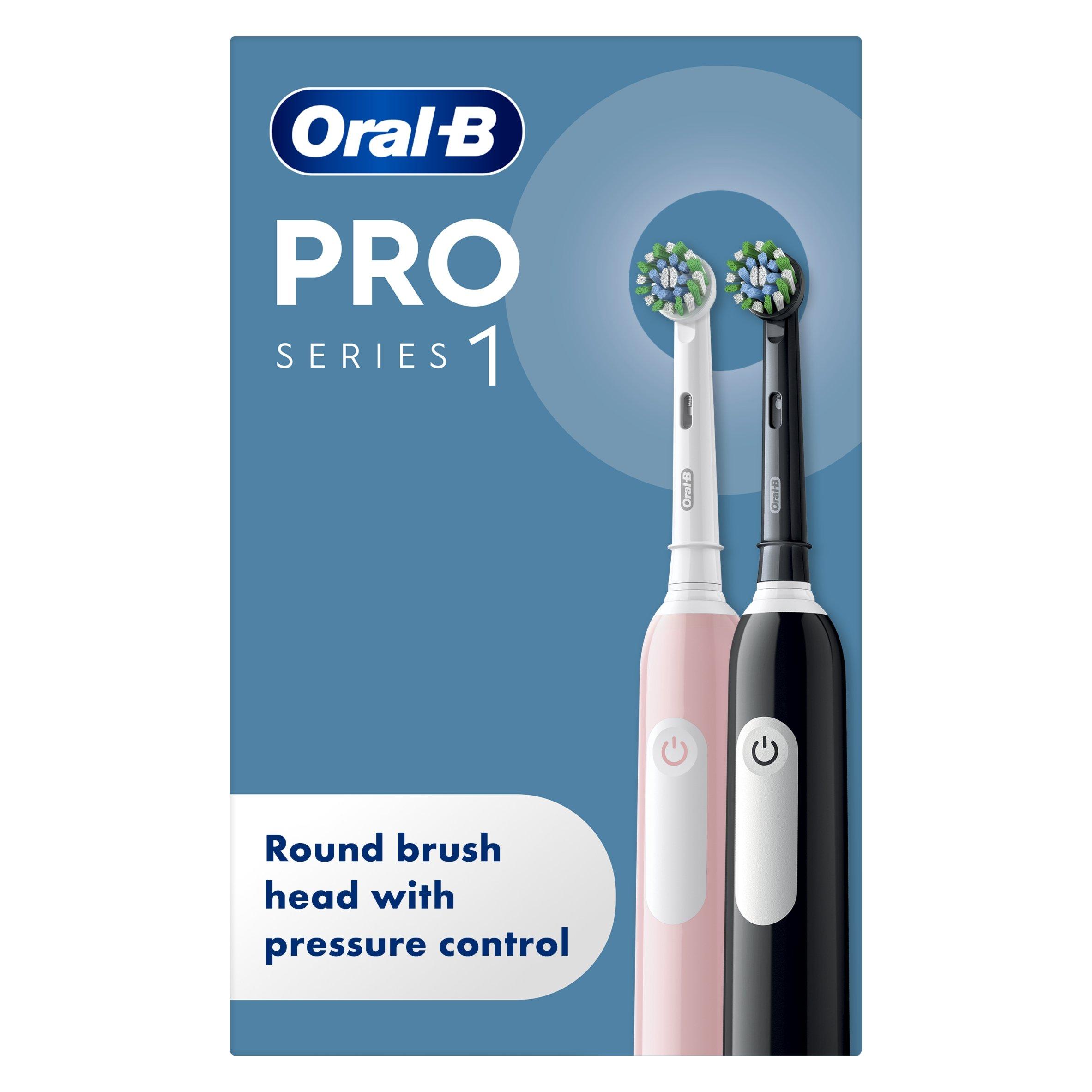 Black & Pink - Oral B - Oral-B Pro Series 1 Black & Pink Duo Toothbrushes - 5