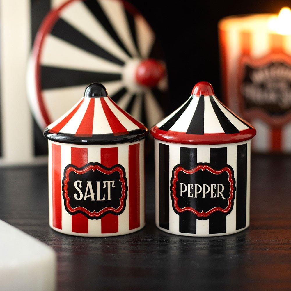 Black - Something Different - Circus Tent Salt and Pepper Shakers - 1