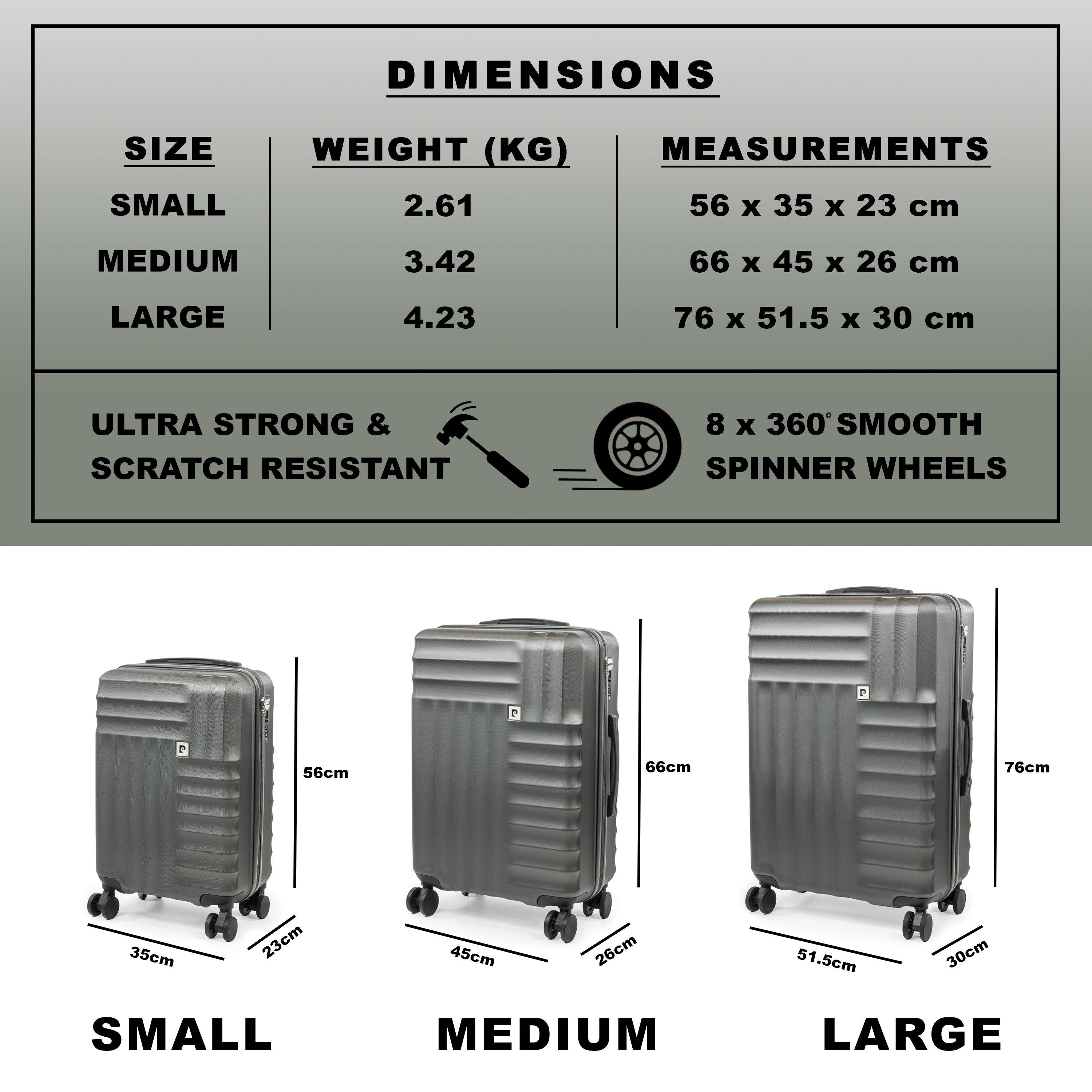 Charcoal Grey - Pierre Cardin - Soleil 30-inch Hard Shell Luggage Large Suitcase - 7