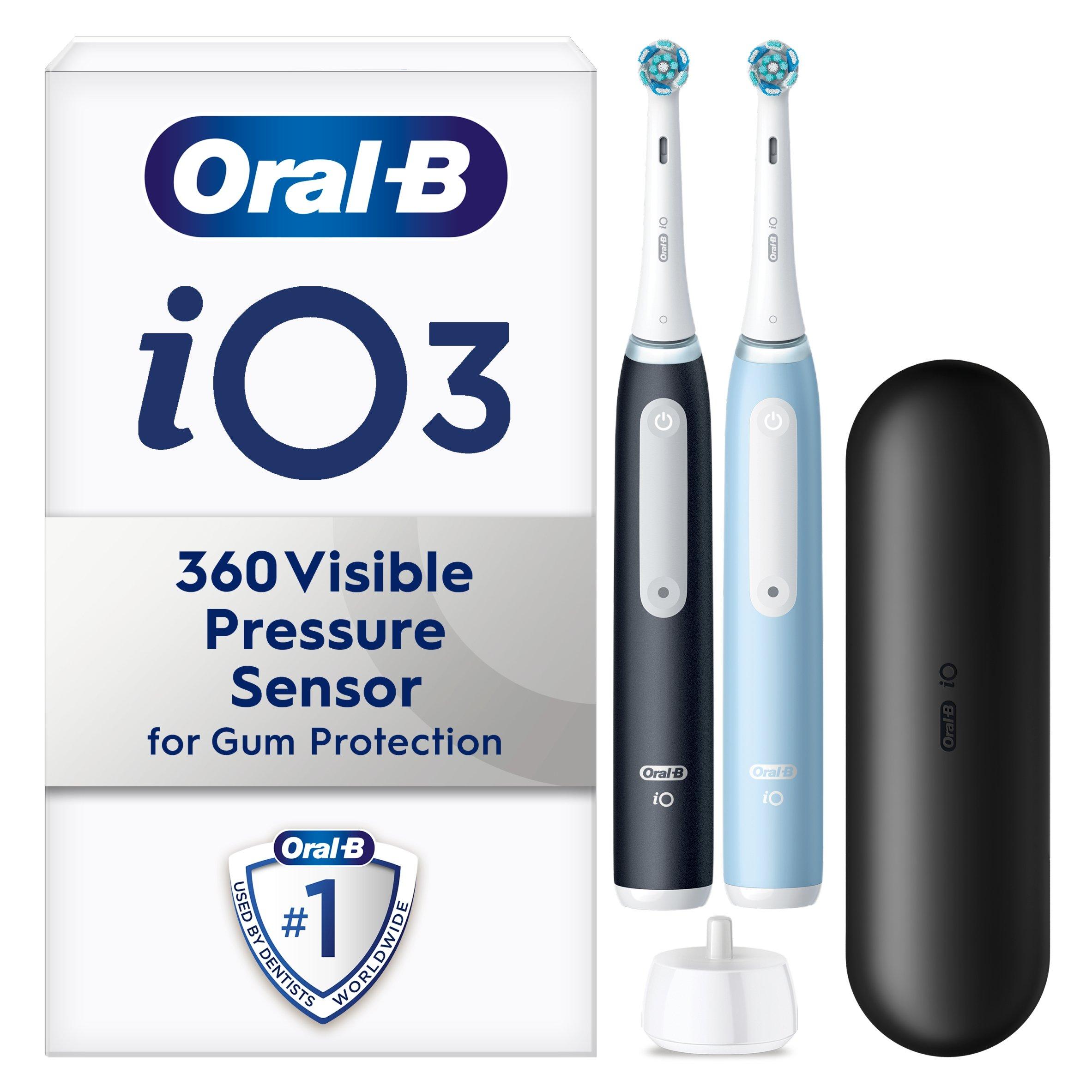 Black & Blue - Oral B - Oral-B iO3 MattBlack & IceBlue Toothbrush Duo+Case - 5