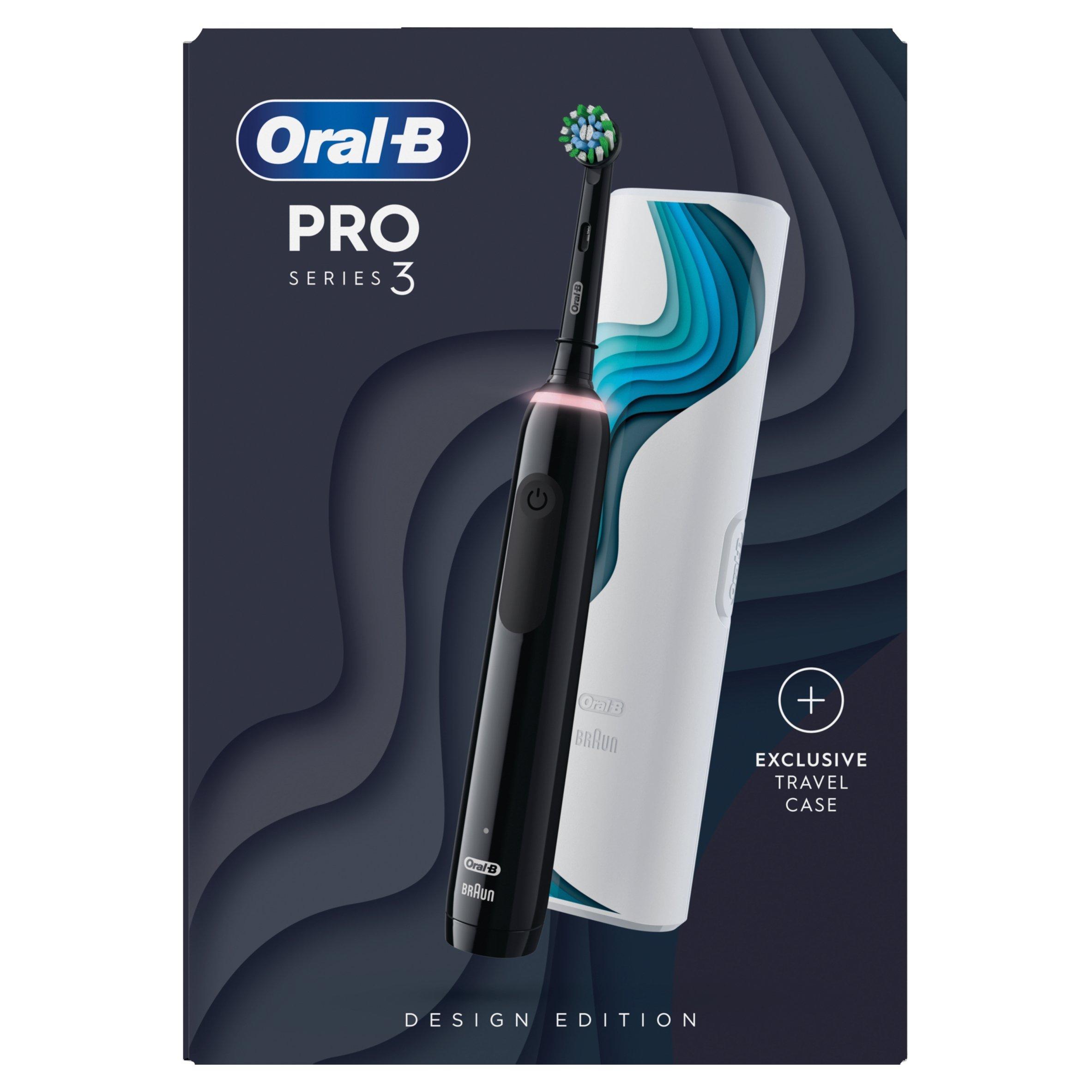 Black - Oral B - Oral-B Pro 3 3500 Black (+Riso Travel Case) - 2