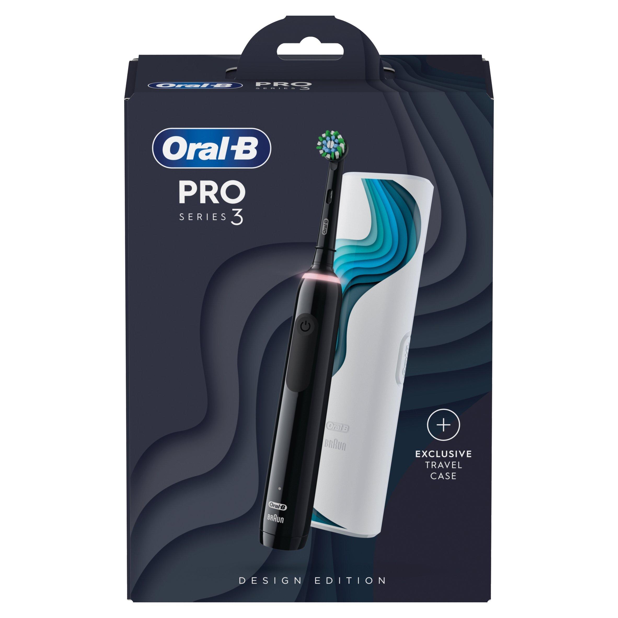 Black - Oral B - Oral-B Pro 3 3500 Black (+Riso Travel Case) - 4