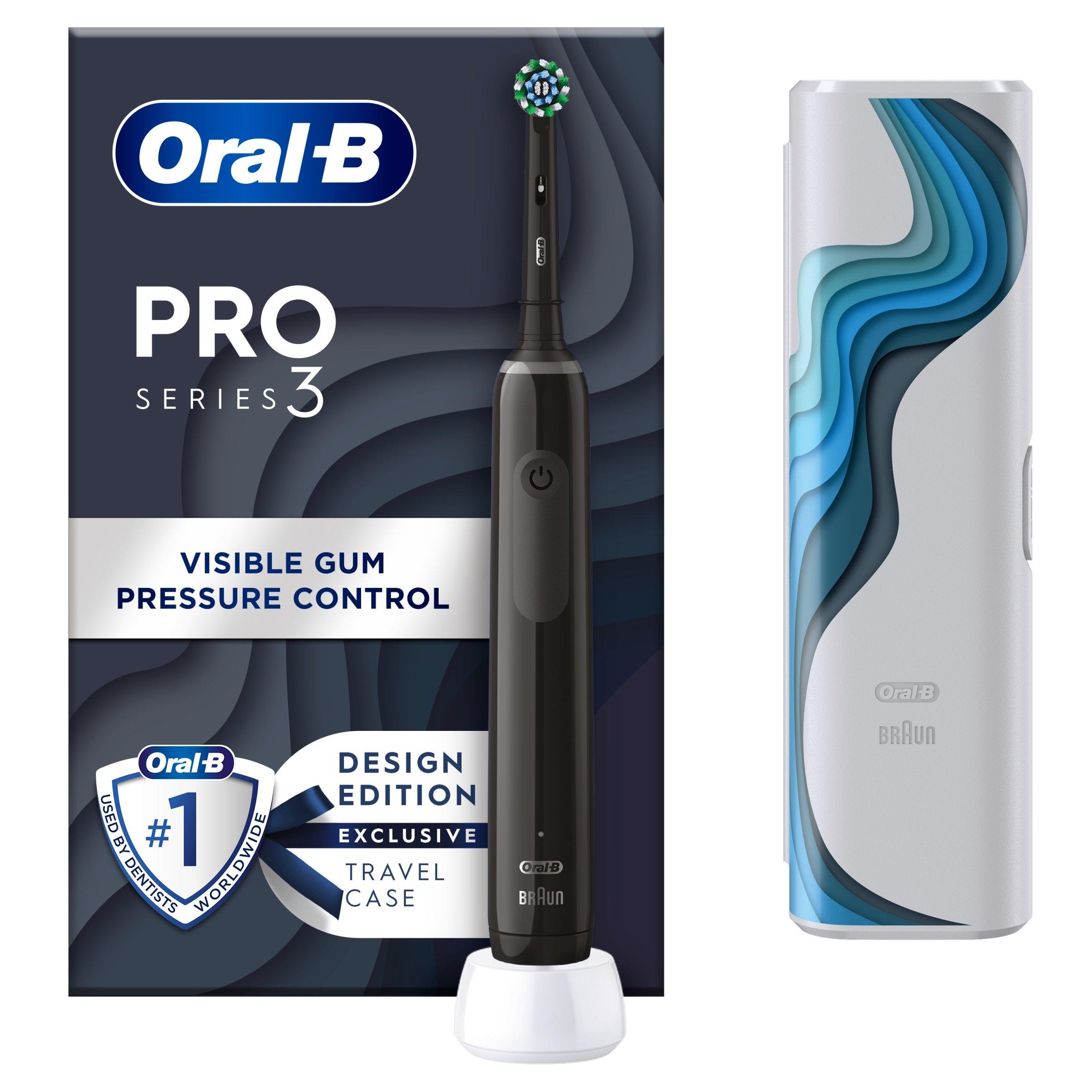Black - Oral B - Oral-B Pro 3 3500 Black (+Riso Travel Case) - 5