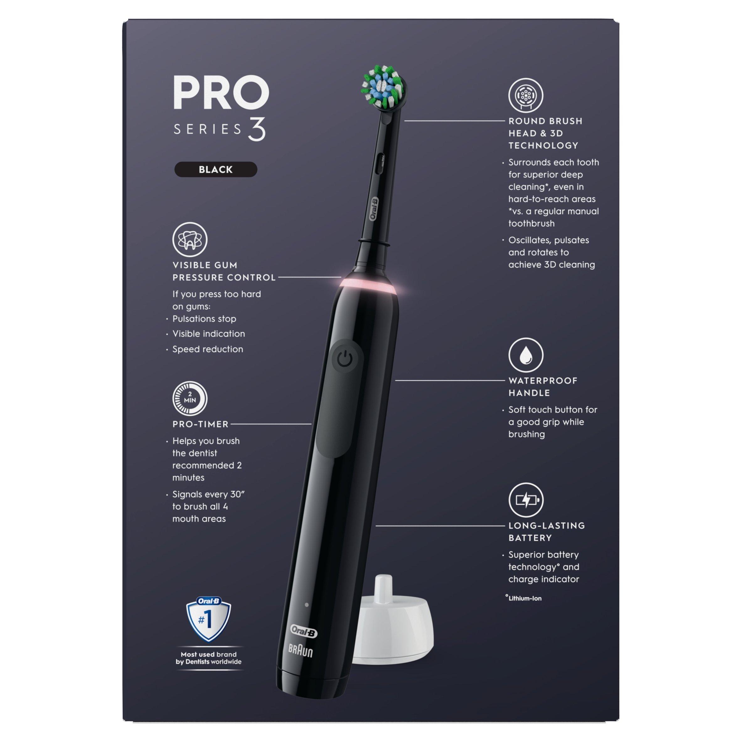 Black - Oral B - Oral-B Pro 3 3500 Black (+Riso Travel Case) - 10