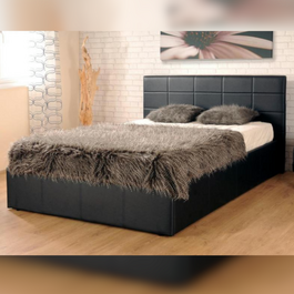 Comfy Living 3ft/4ft6/5ft PU Leather Gas Lift Bed Only