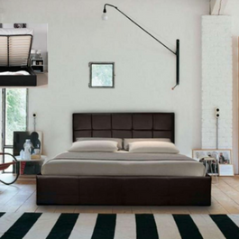 Comfy Living 3ft/4ft6/5ft PU Leather Gas Lift Bed Only