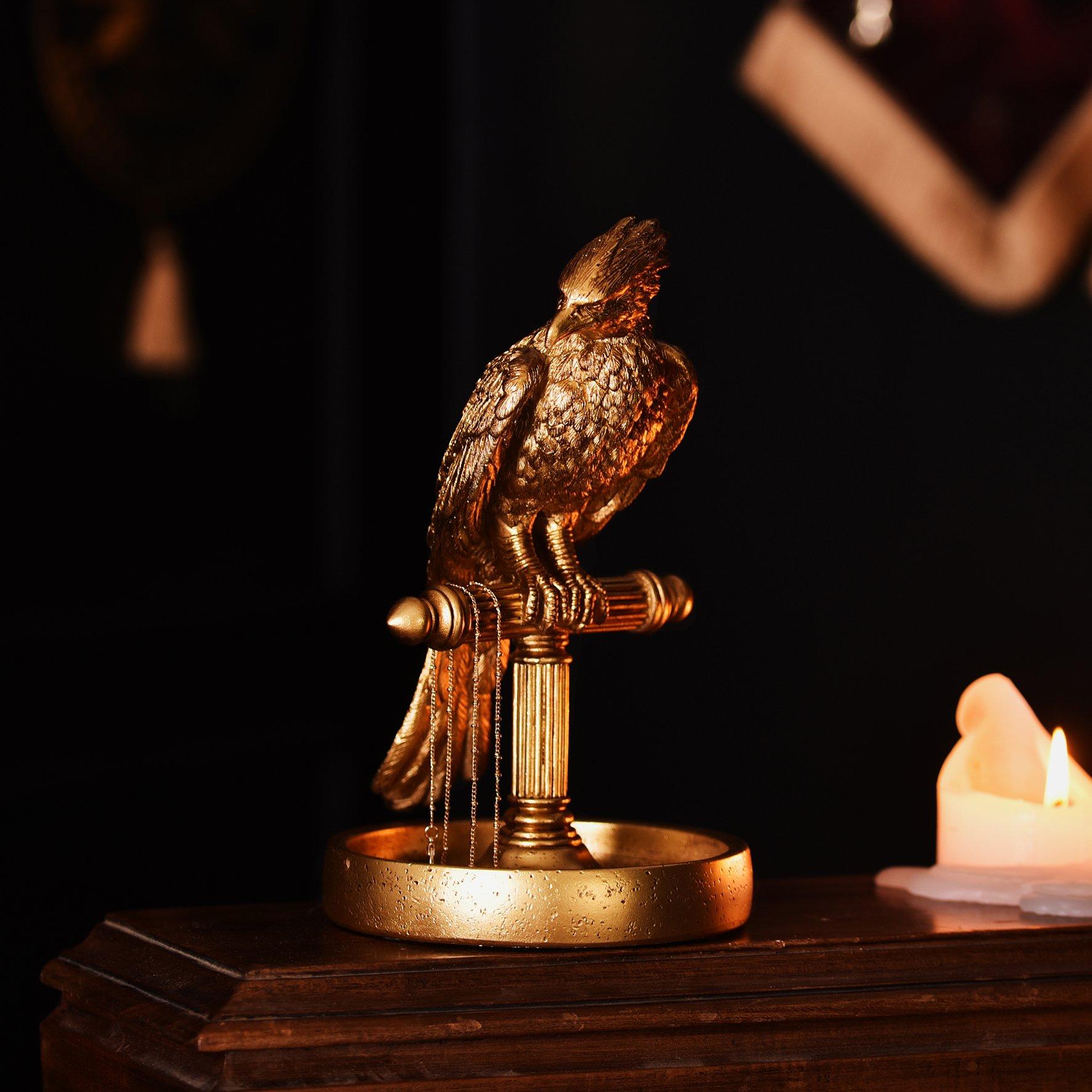 Warner Bros Unisex Gold Harry Potter Alumni Jewellery Stand Fawkes In - Image 8