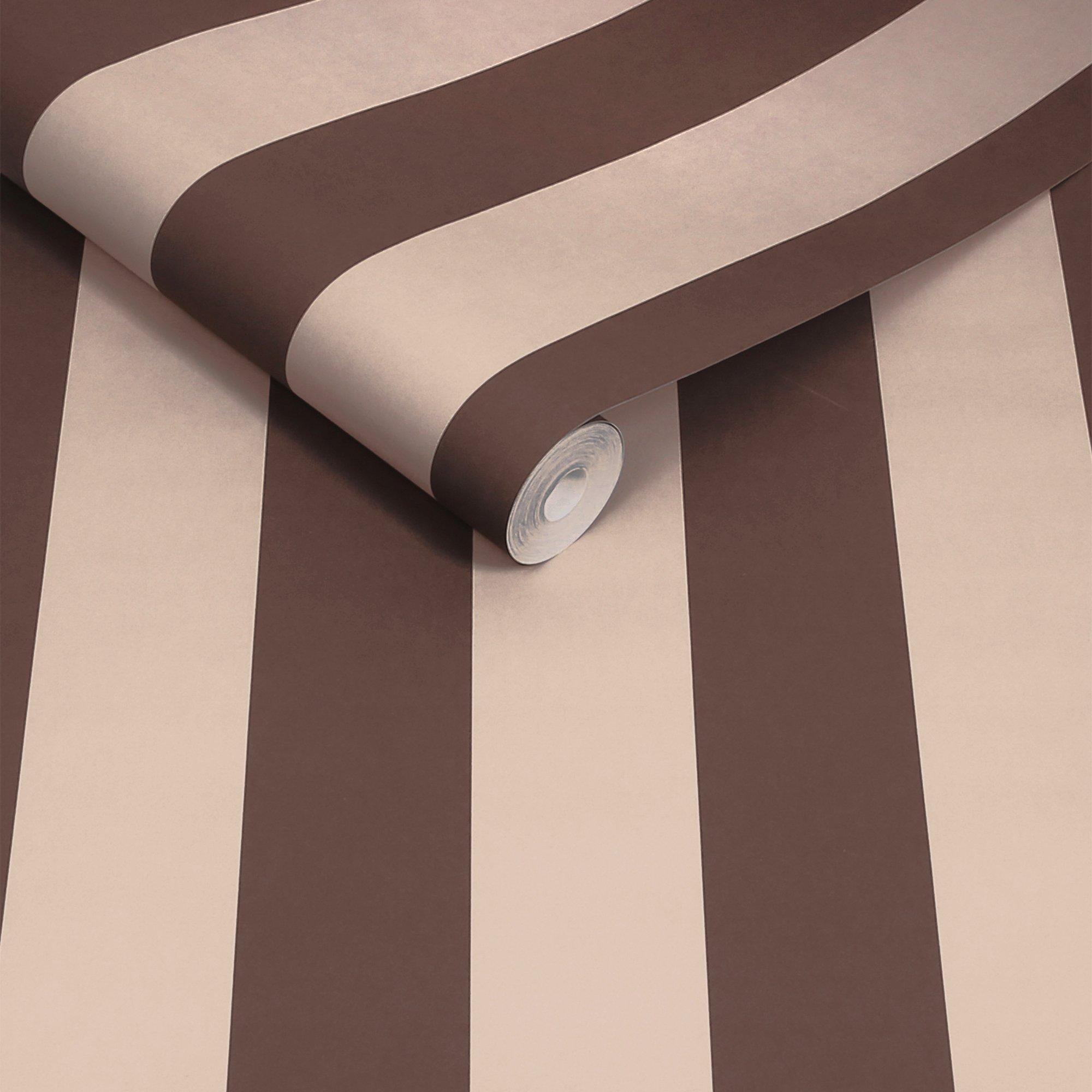 Mocha - MADE - Demi Wide Stripe Wallpaper - 3