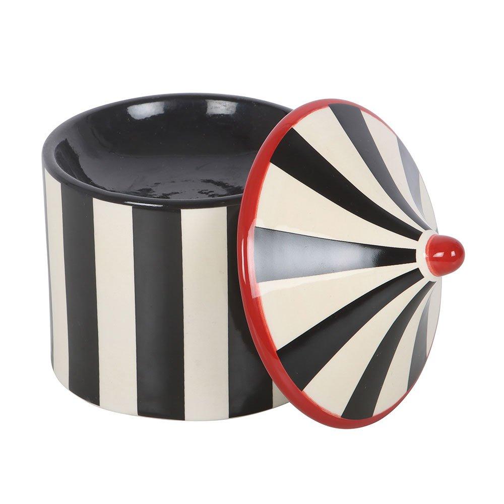Black - Something Different - Black Striped Circus Tent Oil Burner - 5