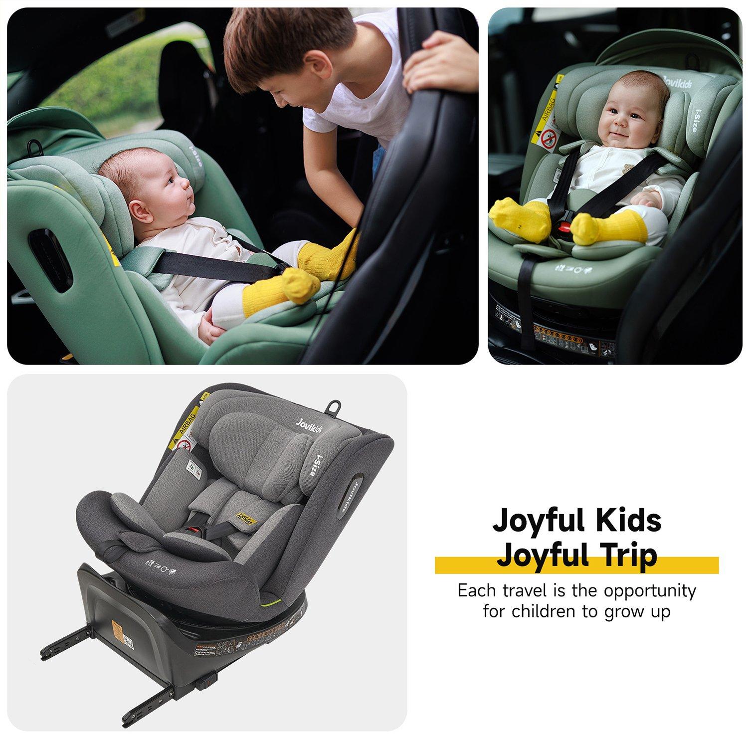Black - JoviKids - JoviKids Ranger Spin Car Seat - Black - 5