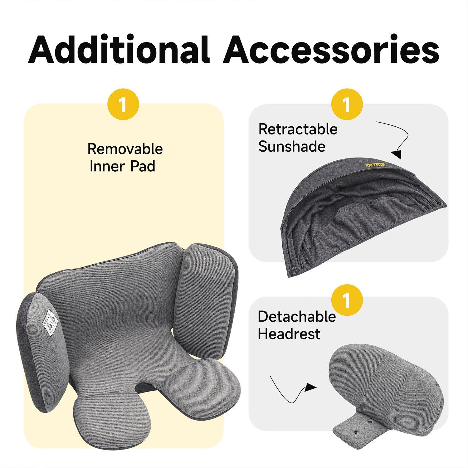 Black - JoviKids - JoviKids Ranger Spin Car Seat - Black - 7