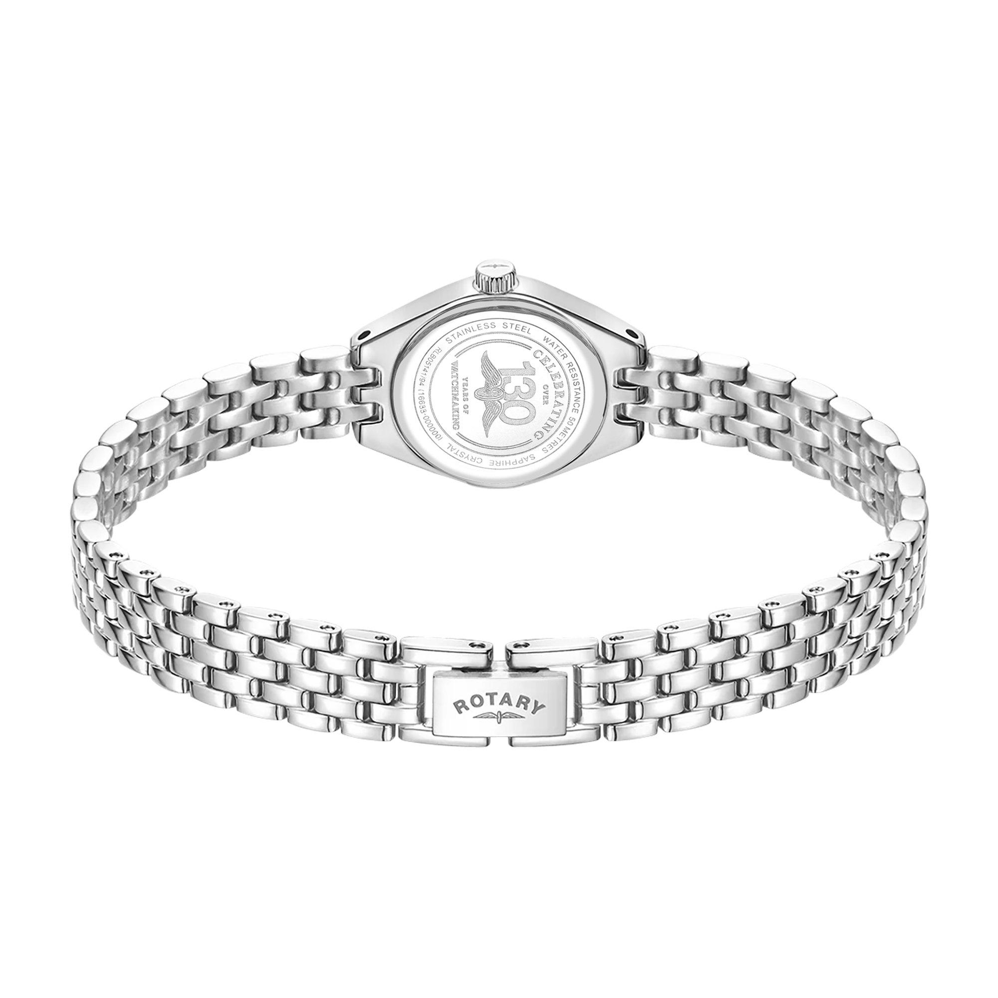 Silver - Rotary - Rotary Ladies Cocktail MOP SS Bracelet Watch - 4