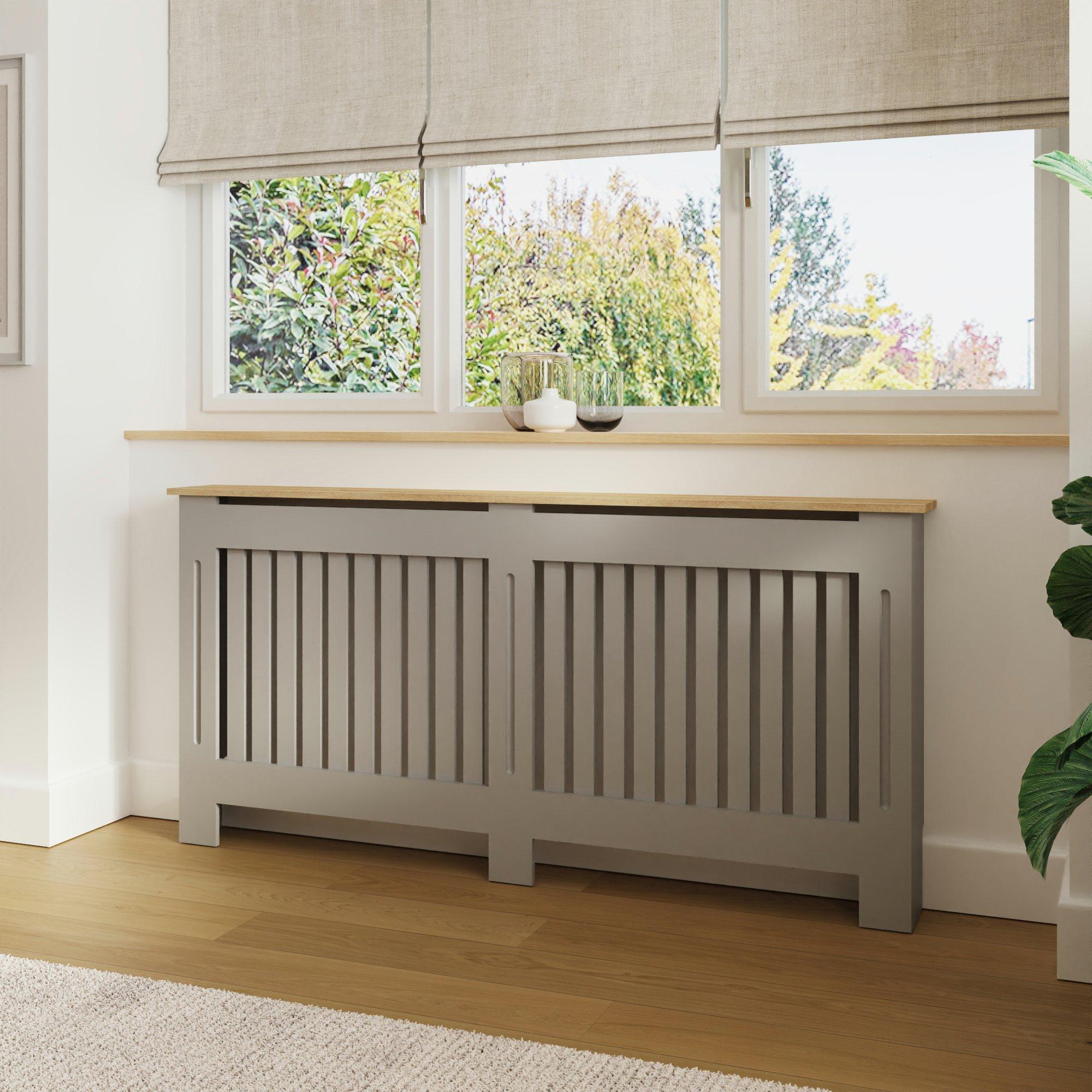 Grey - GFW - Longslow Radiator Cover Extra Large Grey - 2