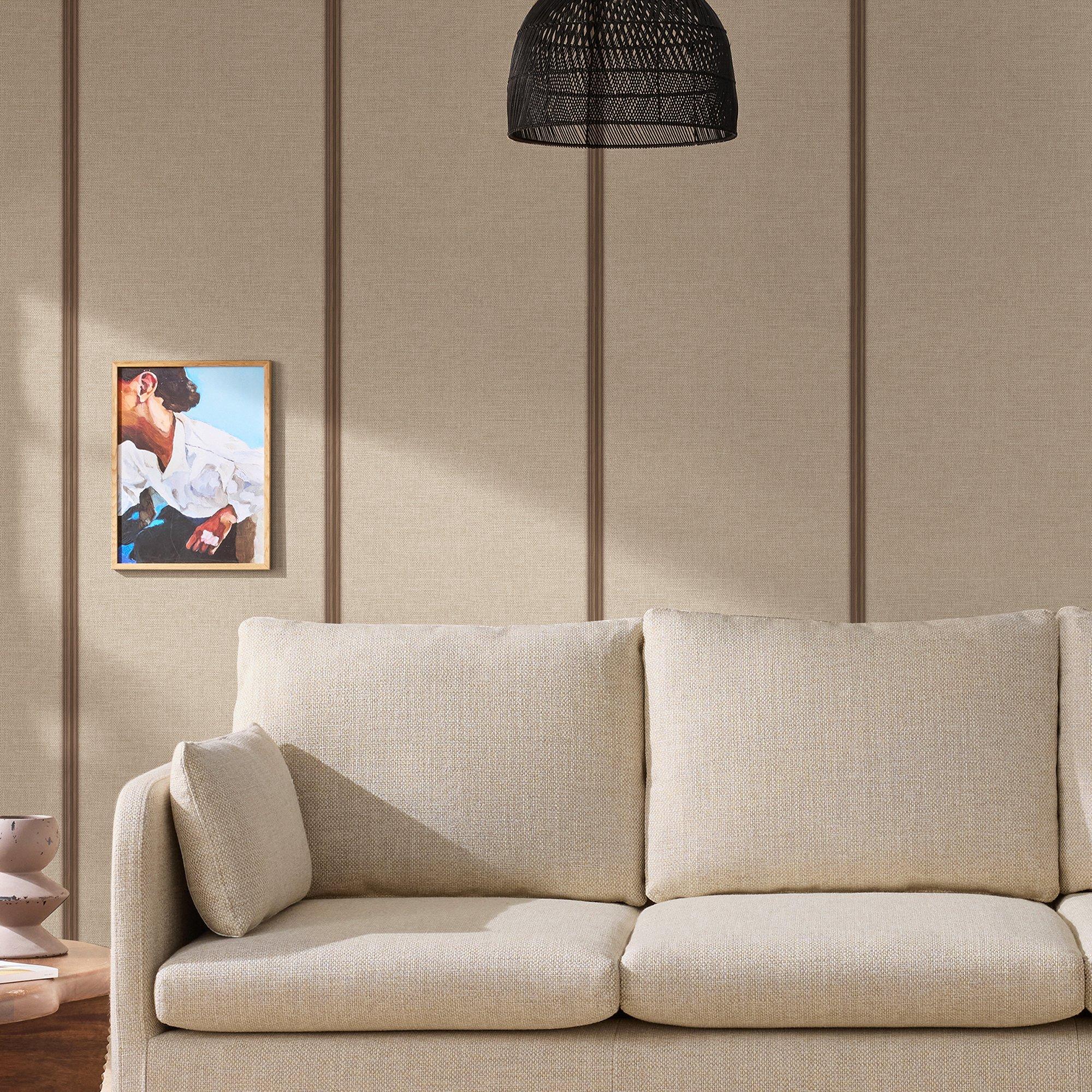 Beige - MADE - Effie Hessian Wallpaper - 2