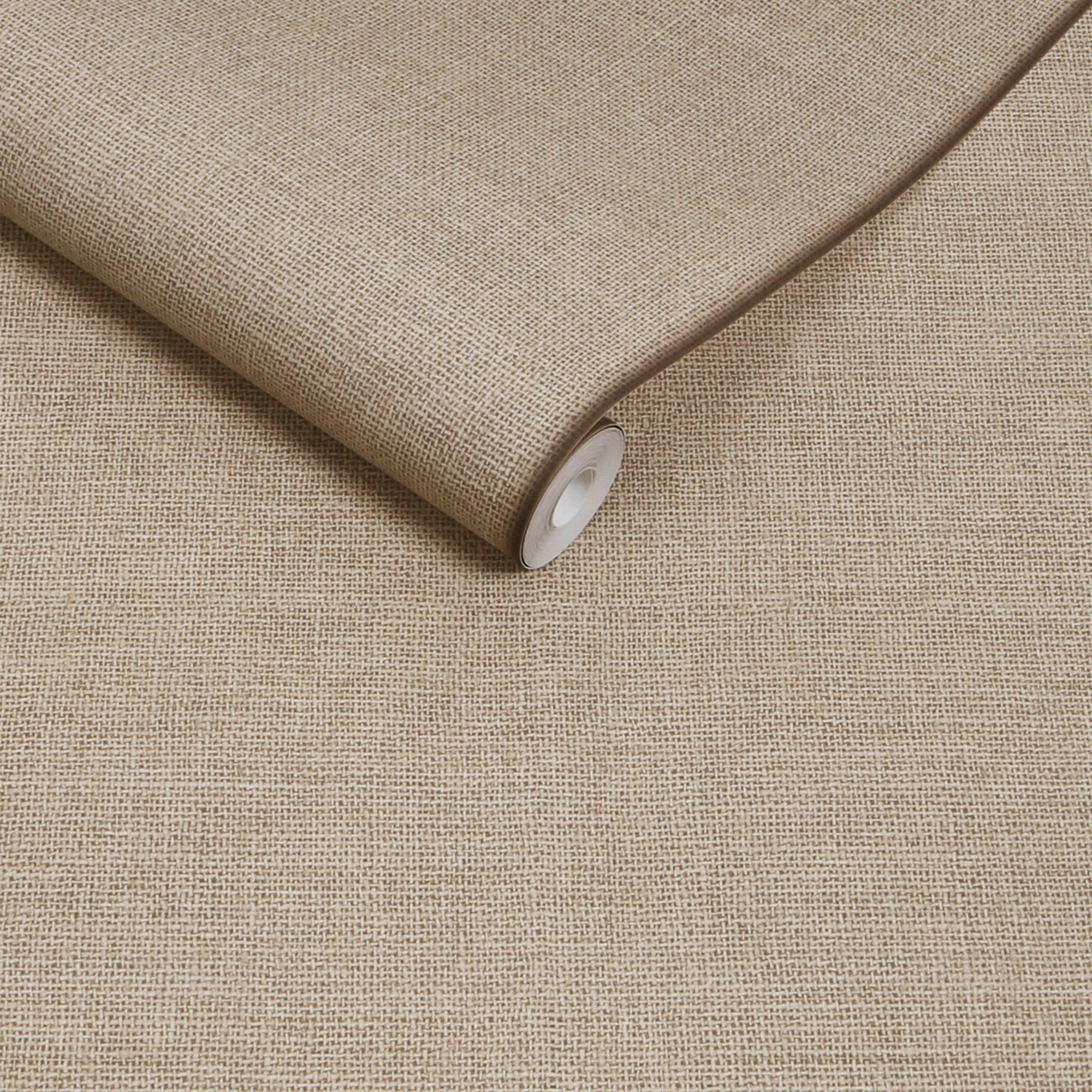 Beige - MADE - Effie Hessian Wallpaper - 3