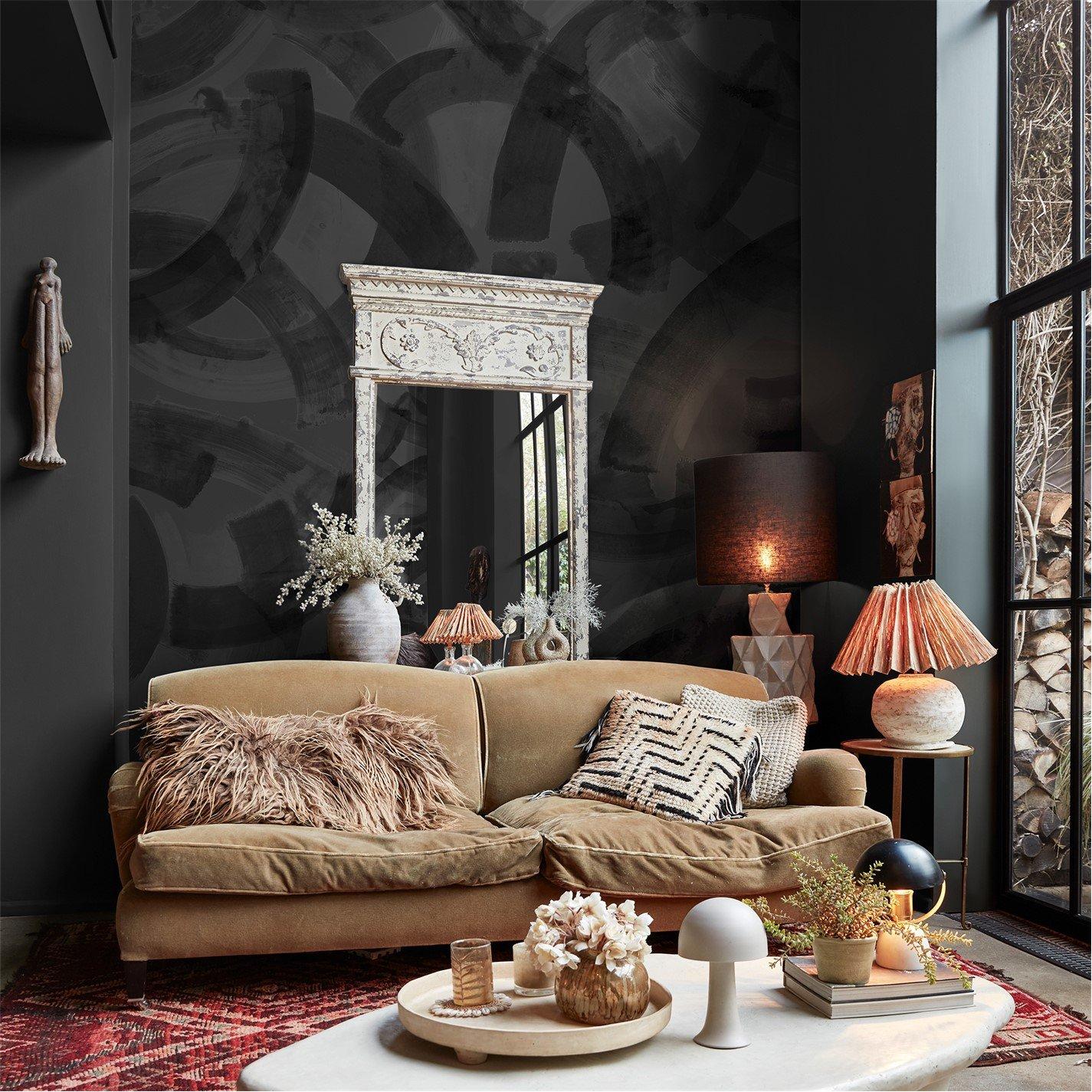 Abigail Ahern  Nomad Fixed Size Mural Charcoal
