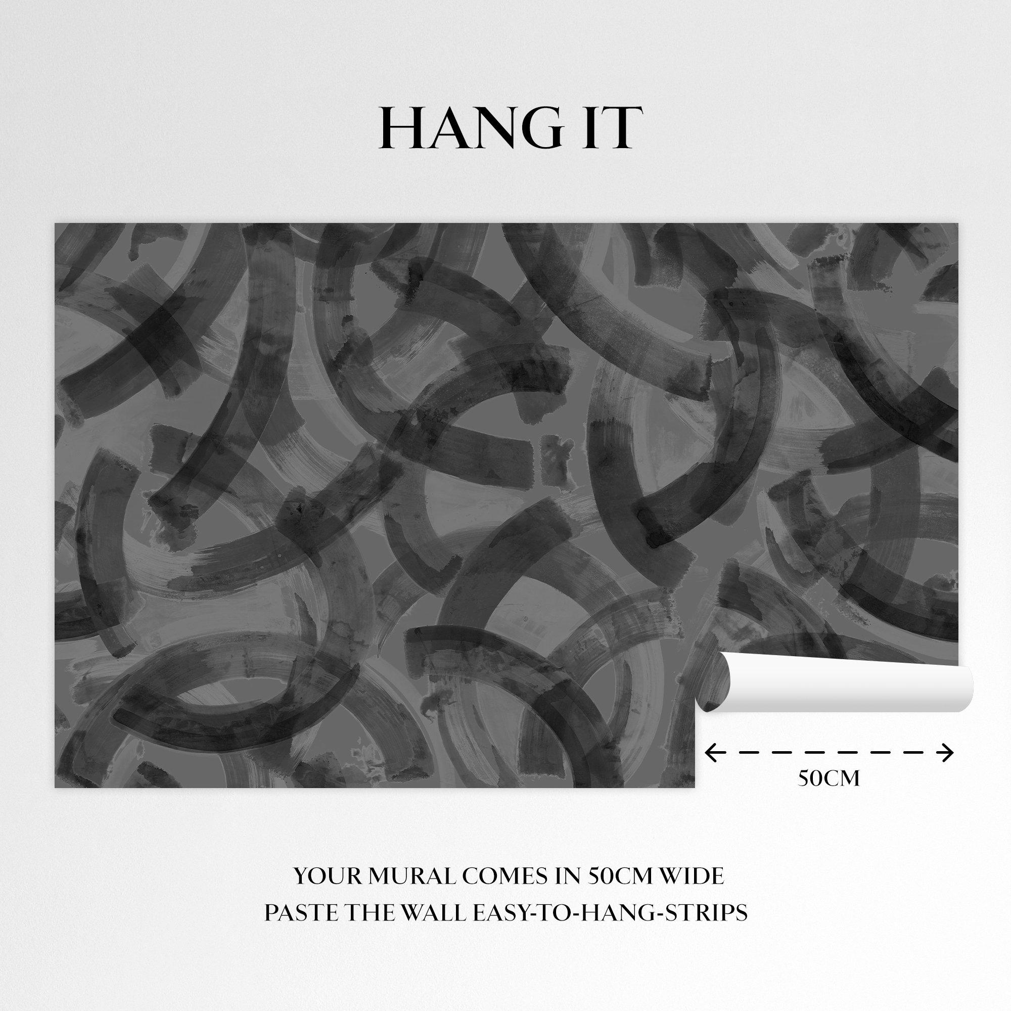 Charcoal - Abigail Ahern - Abigail Ahern Nomad Charcoal Fixed Size Mural - 3