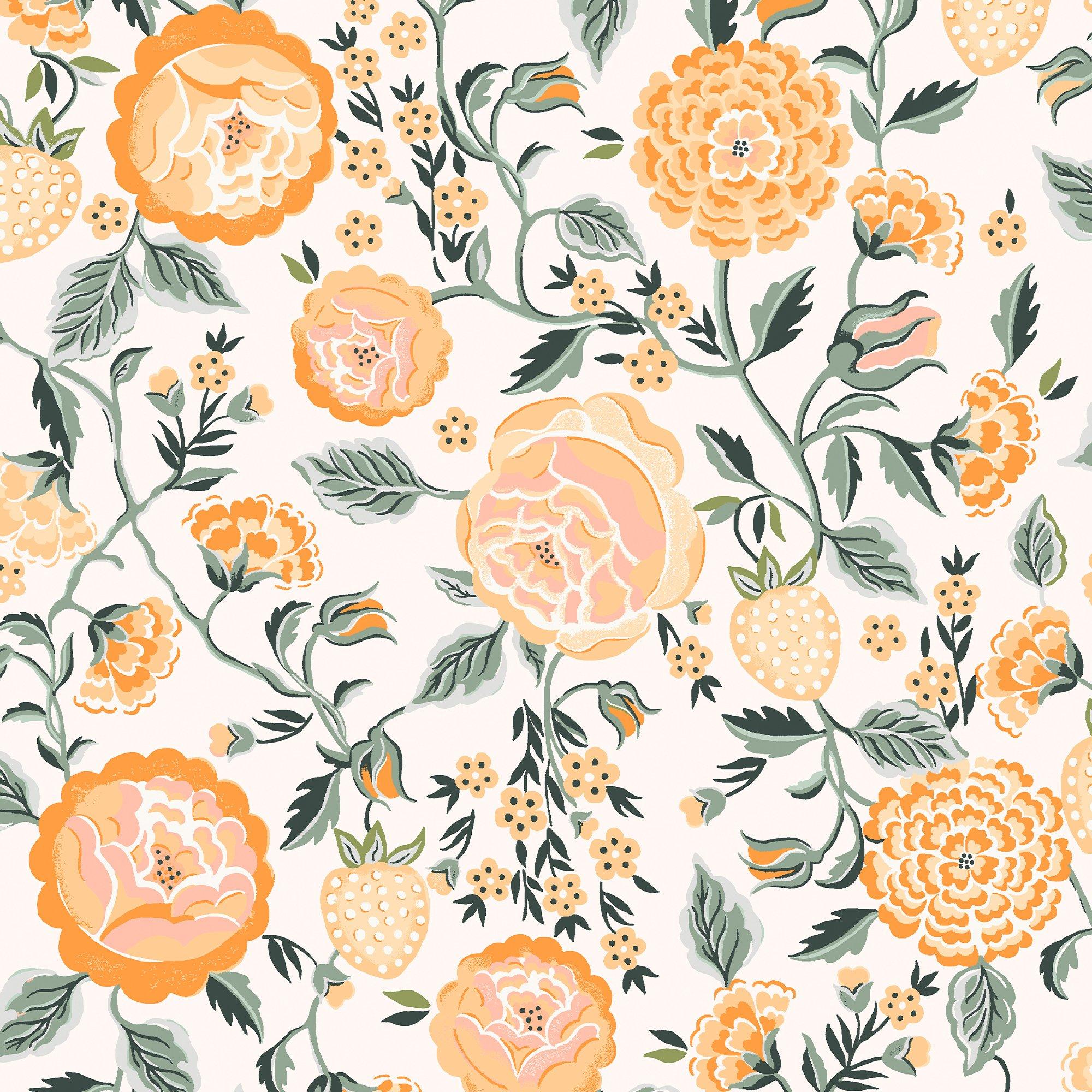 Yellow - Cath Kidston - Strawberry Garden Yellow Wallpaper - 2