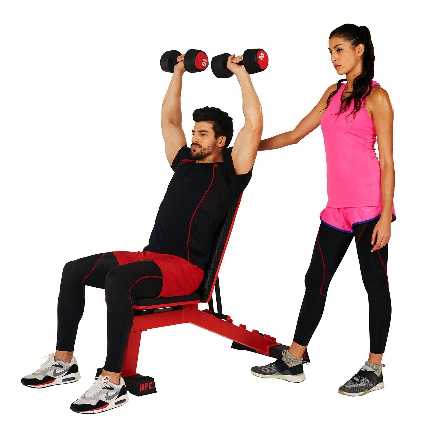 Red - UFC - UFC Deluxe FID Weight Bench - 2