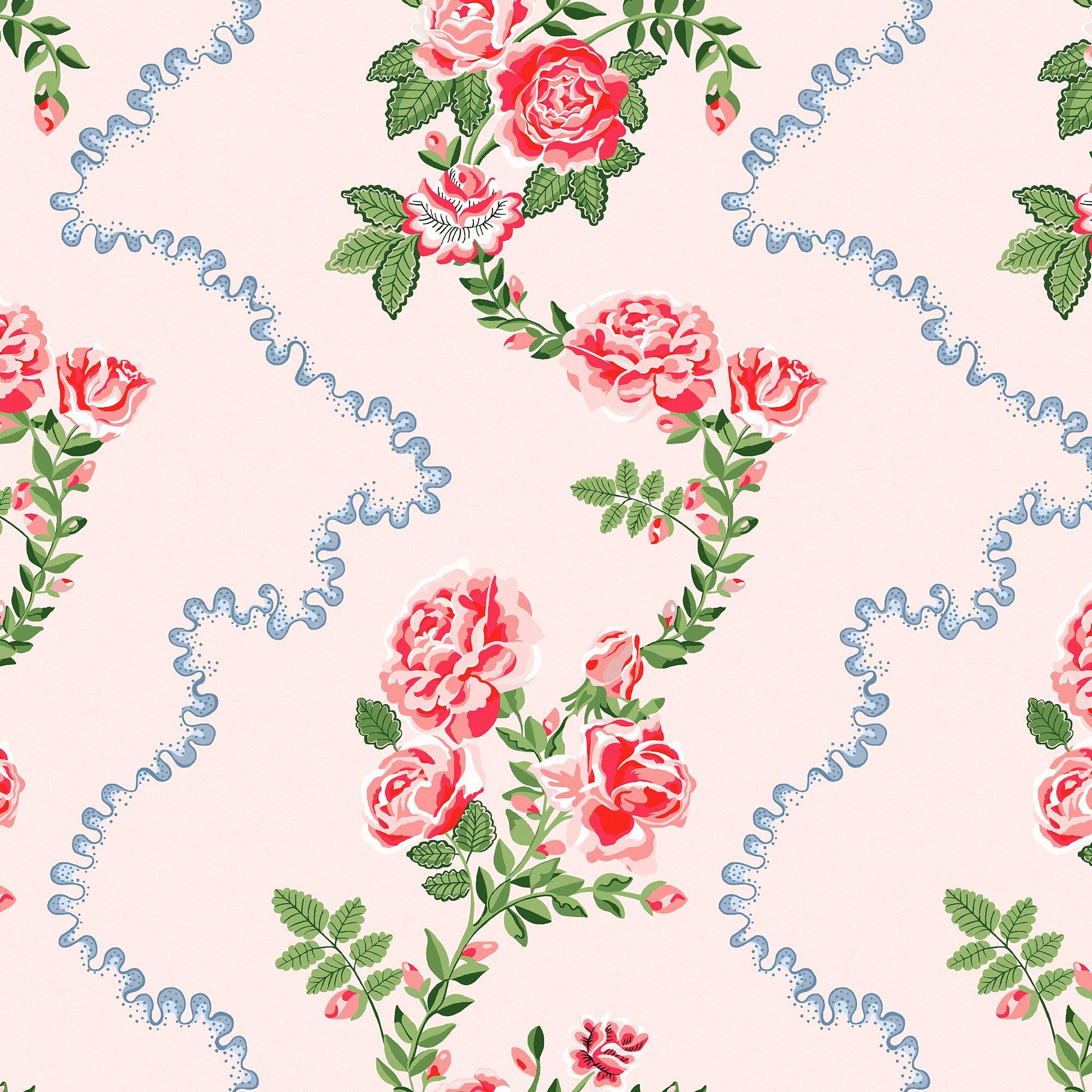 Pink - Cath Kidston - Cath Kidston Rose Flutter Pink Wallpaper - 2